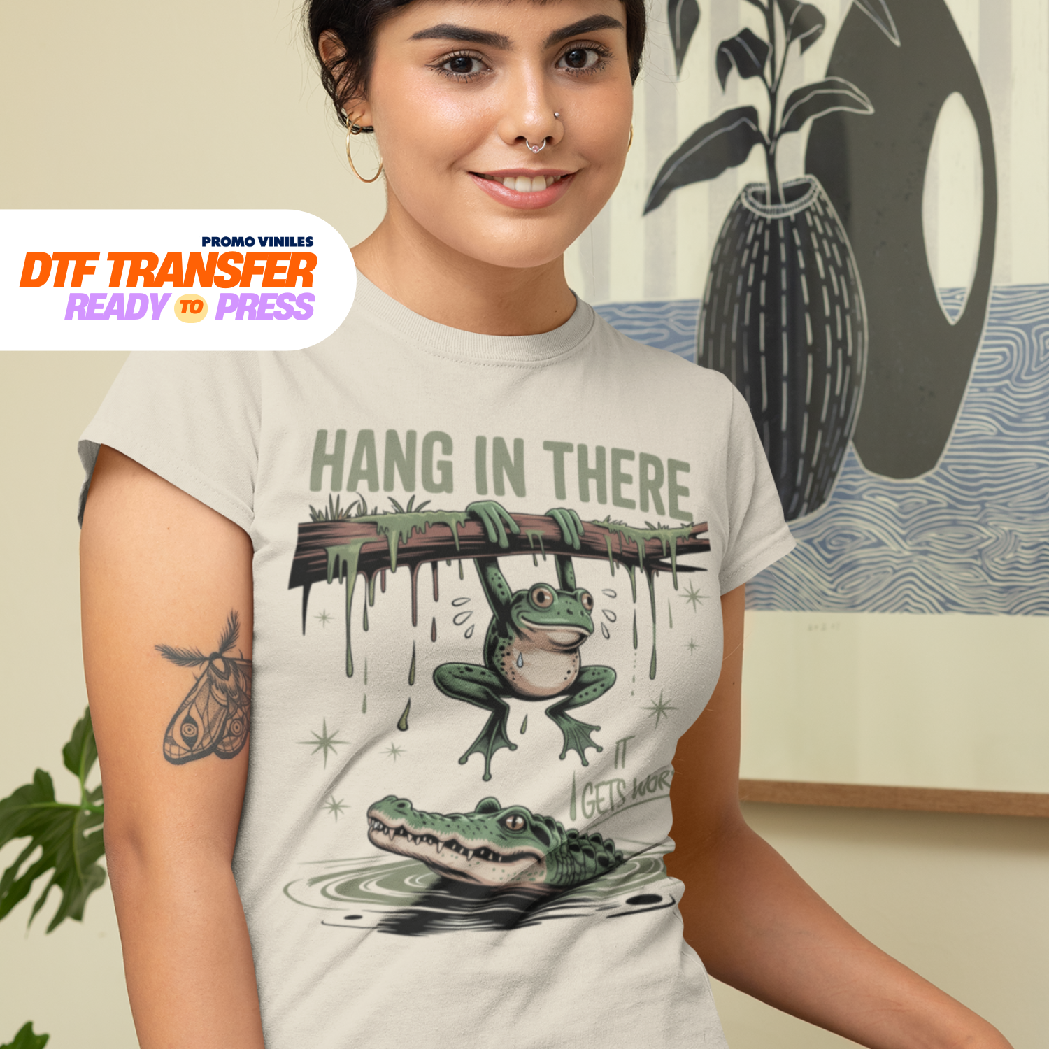 DTF Transfers | Hang in There