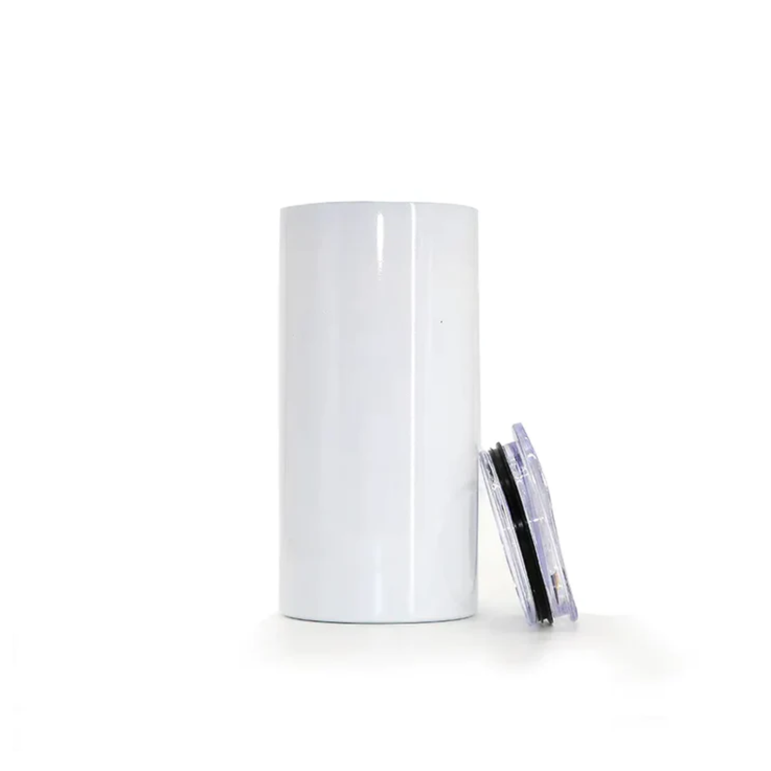 Vaso de Acero Inoxidable | Skinny con carrizo plástico | 15 oz | Blanco