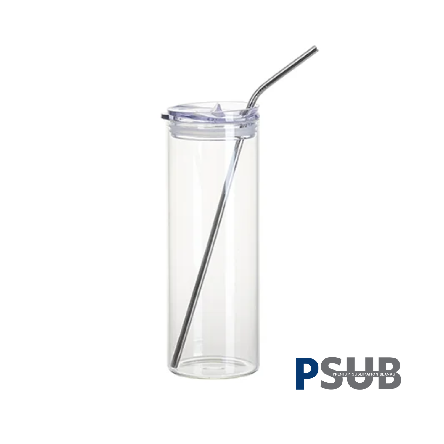 Skinny Glass Tumbler | Tapa de plástico | Clear | 25oz