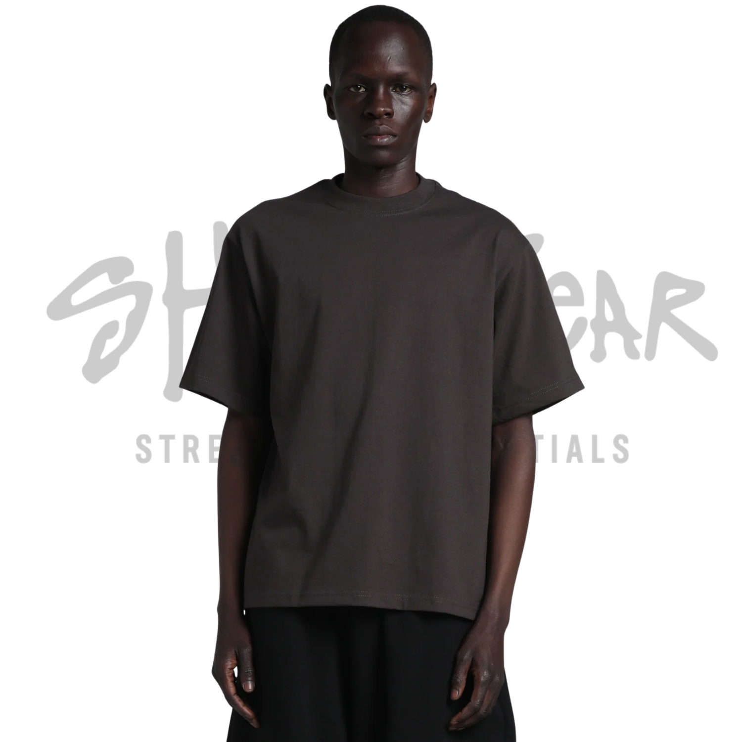 Shaka Wear Max Heavyweight Cropped Tee | Off Black | 7.5 oz