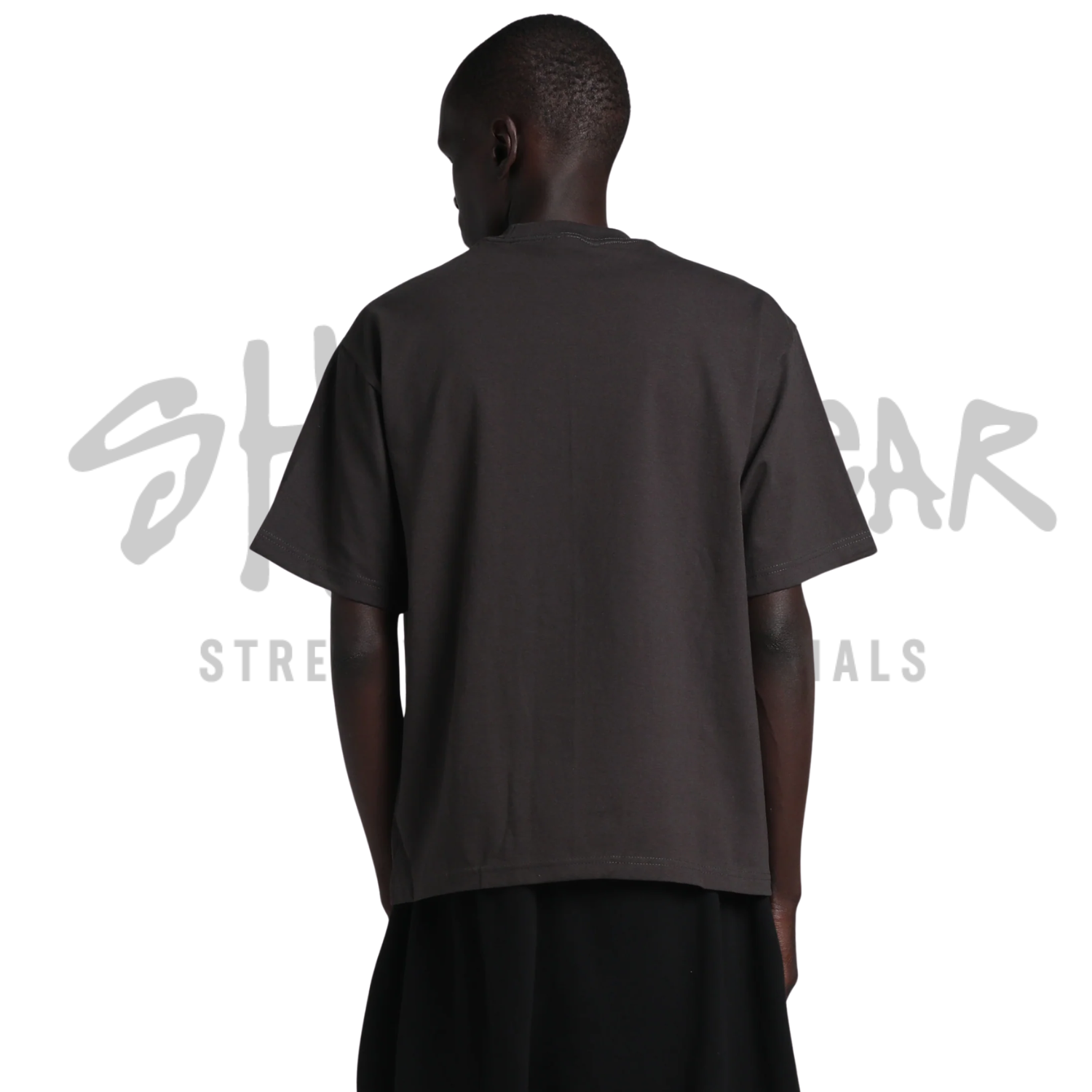 Shaka Wear Max Heavyweight Cropped Tee | Off Black | 7.5 oz