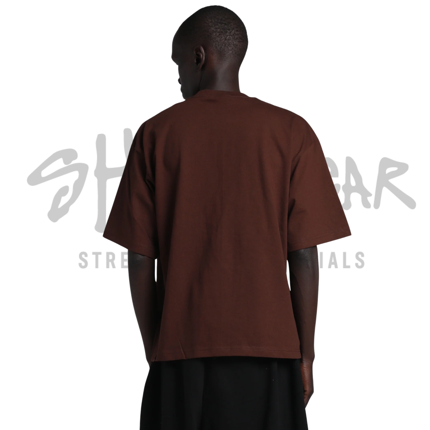 Shaka Wear Max Heavyweight Cropped Tee | Brown | 7.5 oz