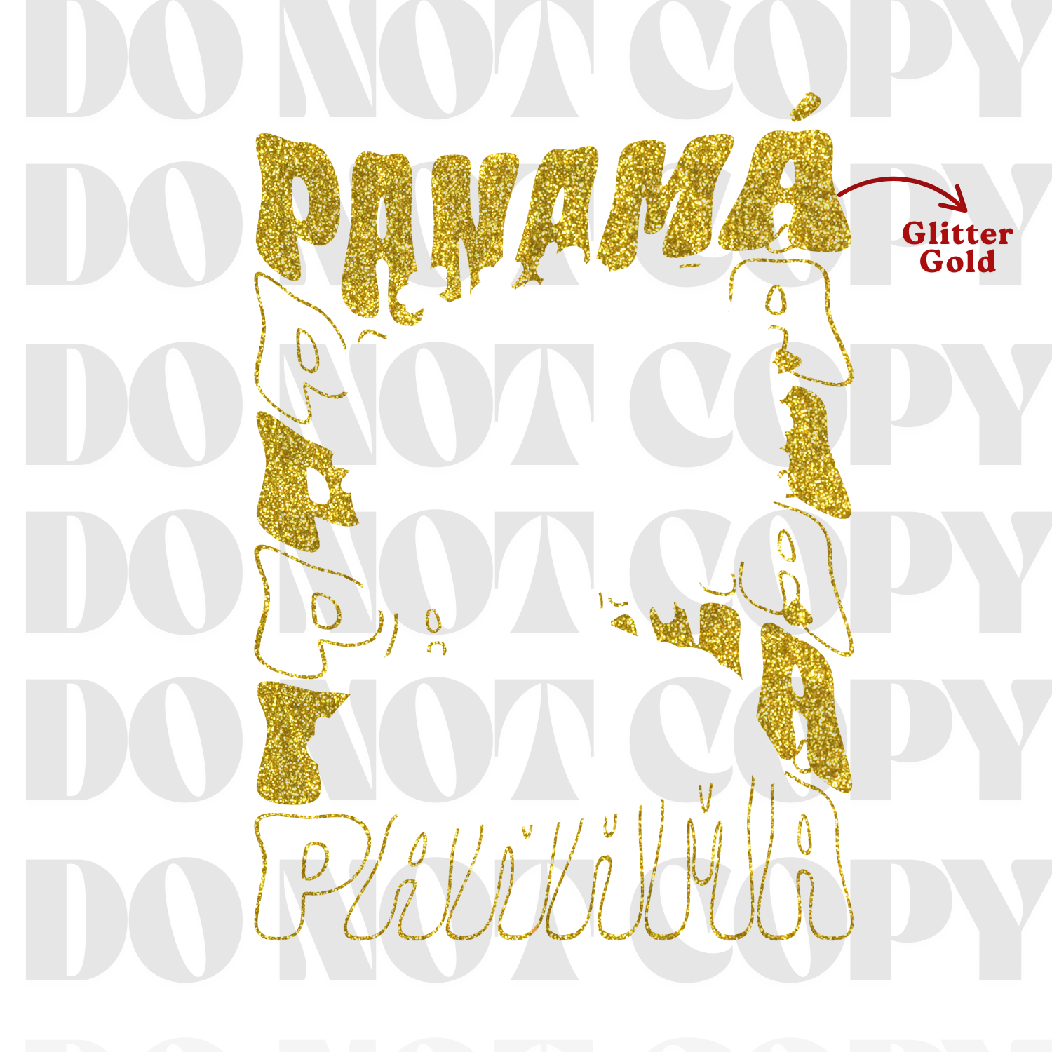 Hybrid DTF | Empollerada | Glitter Gold