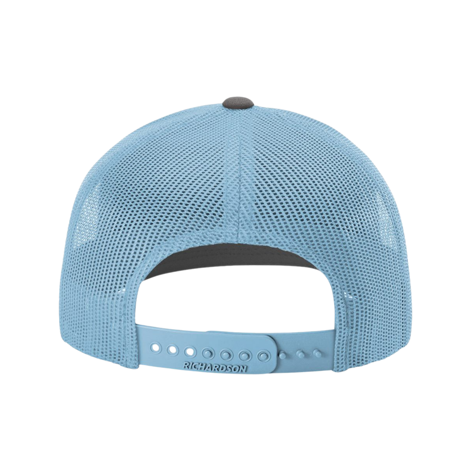 Richardson 112 | Adjustable Snapback Trucker Cap | Charcoal/ Columbia Blue