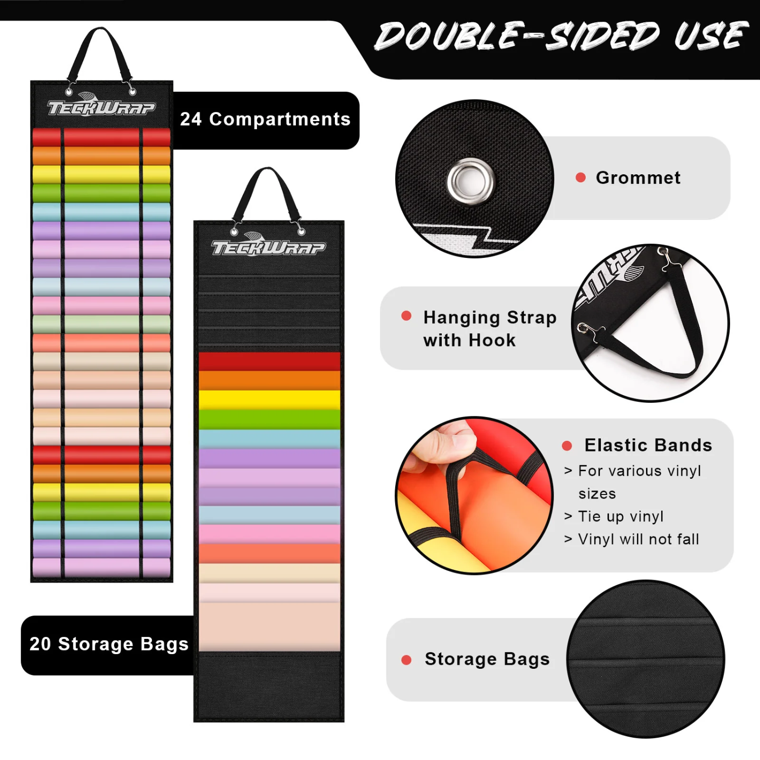 Teckwrap | Organizador de Vinil | 24 rollos