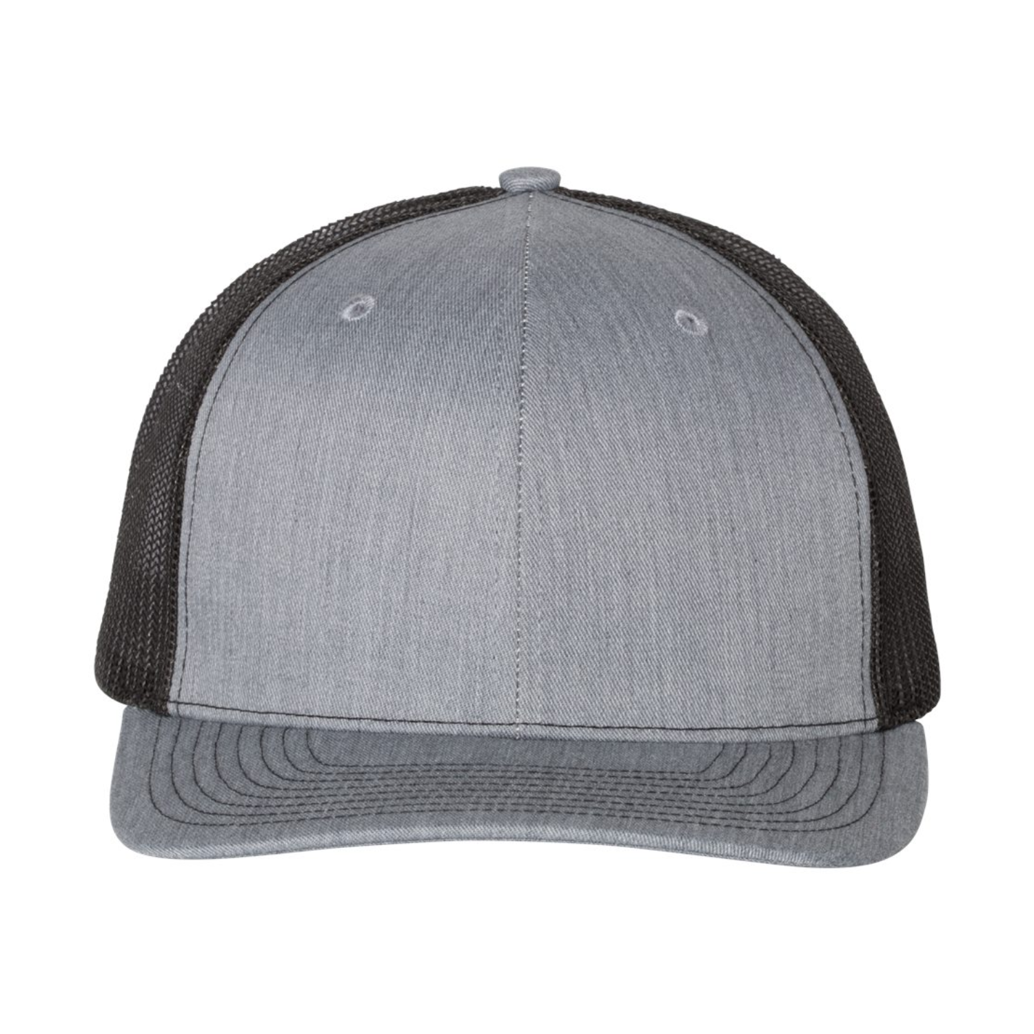 Richardson 112 | Adjustable Snapback Trucker Cap | Heather Grey/ Black