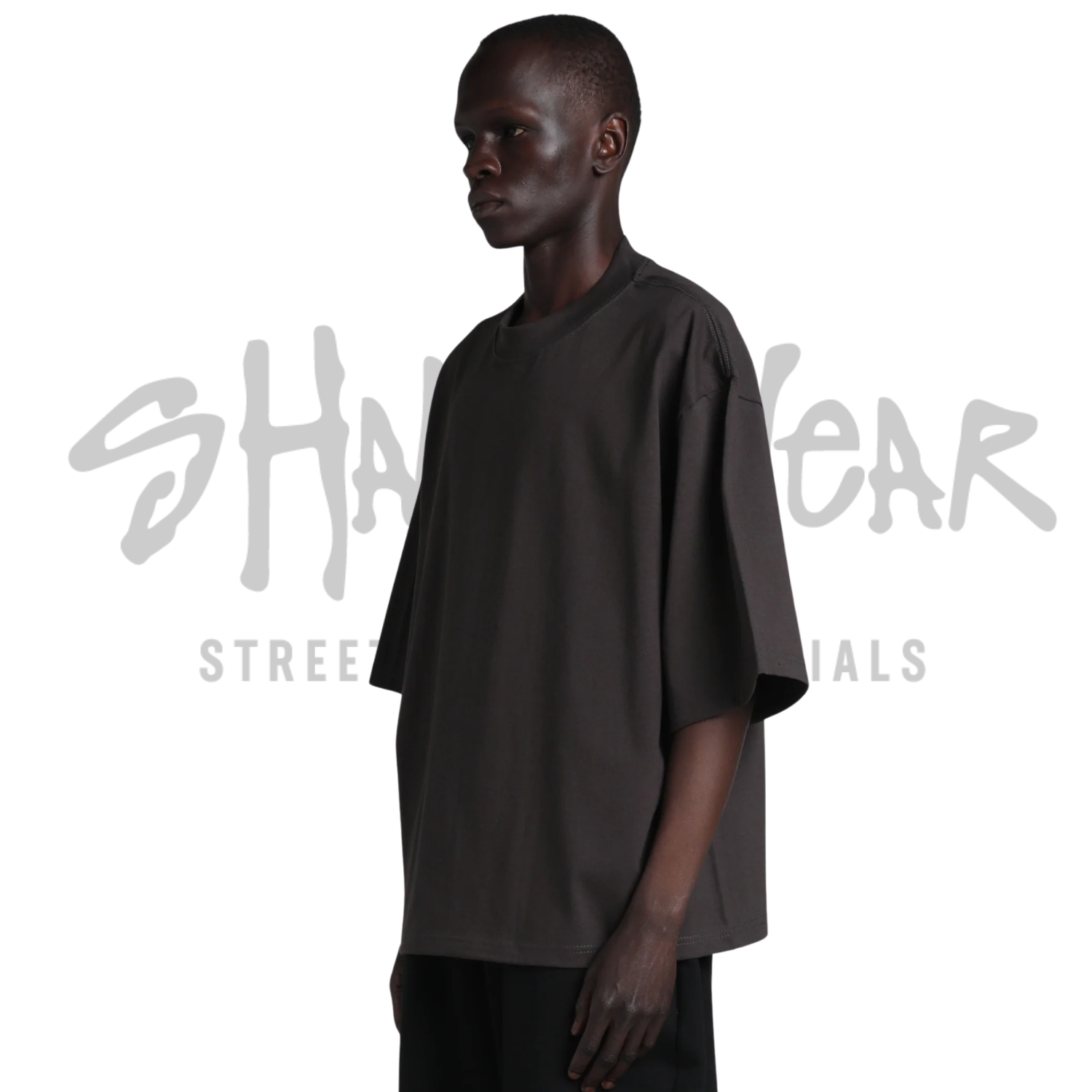 Shaka Wear Max Heavyweight Oversized Tee | Off Black | 7.5 oz