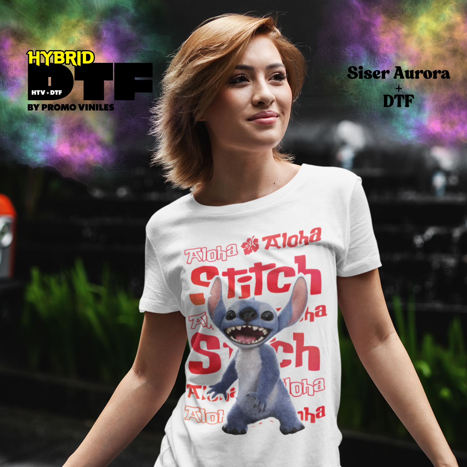 Hybrid DTF | Stitchy | Aurora Red