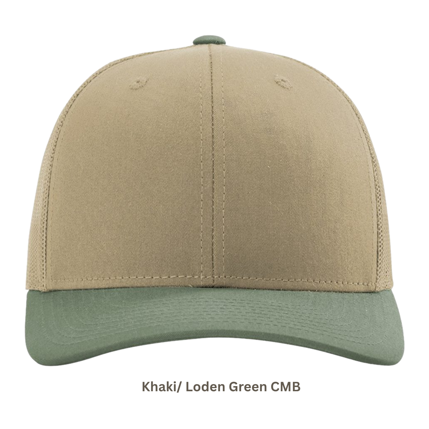 Richardson 112 | Adjustable Snapback Trucker Cap | Khaki/ Loden Green CMB