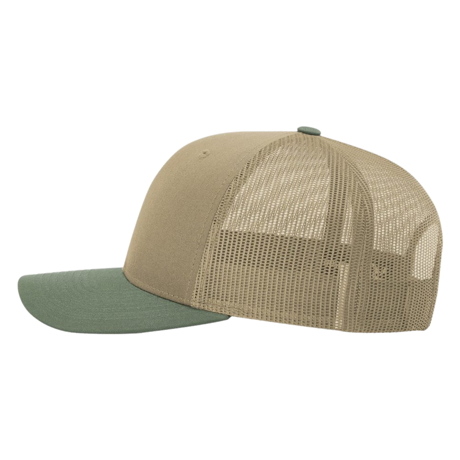 Richardson 112 | Adjustable Snapback Trucker Cap | Khaki/ Loden Green CMB