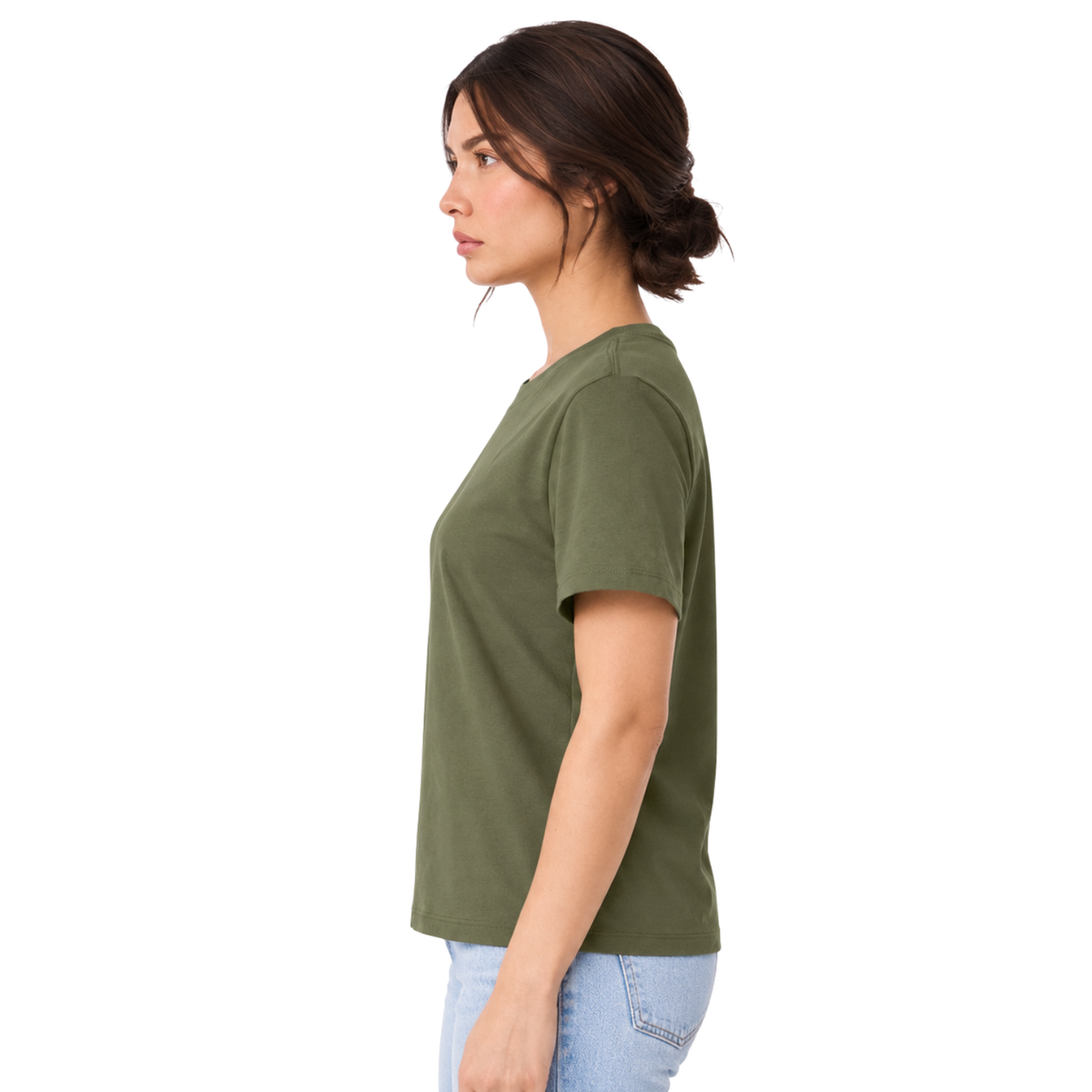 Bella Canvas 6110 Women Heavyweight Oversize Tee | Military Green | 6oz