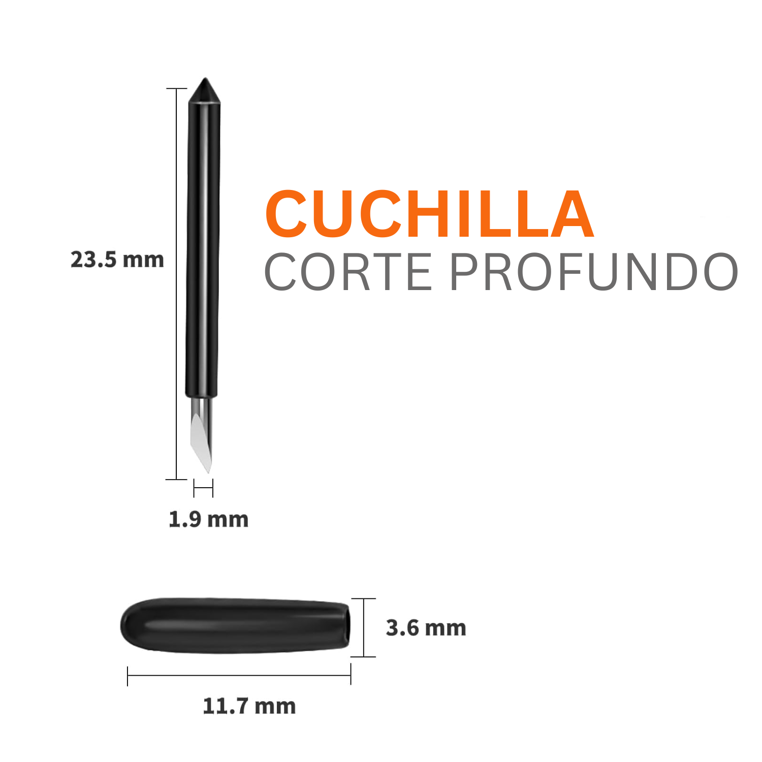 Genérico - Cuchilla Corte Profundo - Ultra Duraderas | Cricut - 1 Unidad (Genérica) - Promo Viniles Panamá
