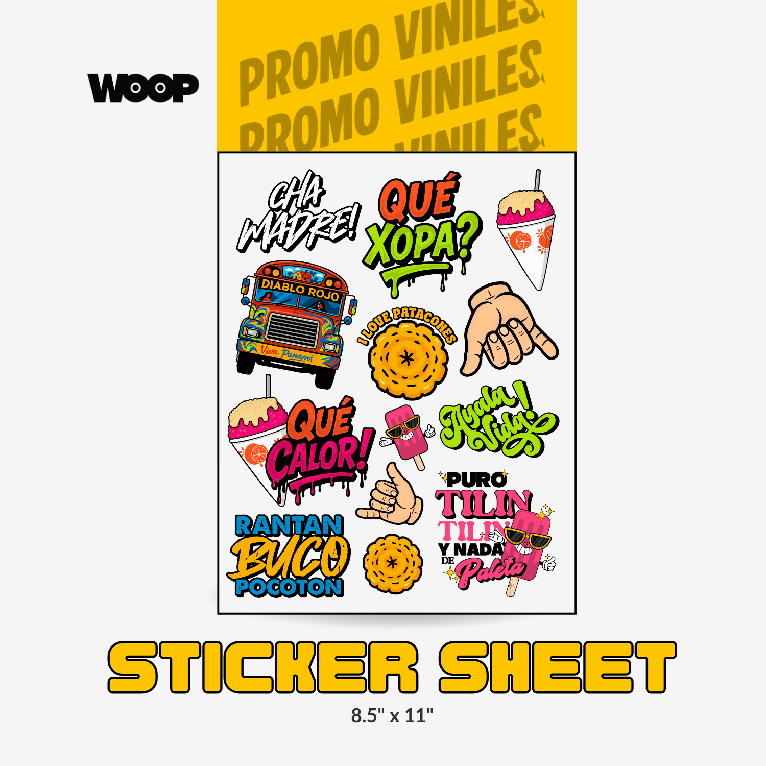 UV DTF 3D Sticker Sheets | Panameñadas | 8.5x11