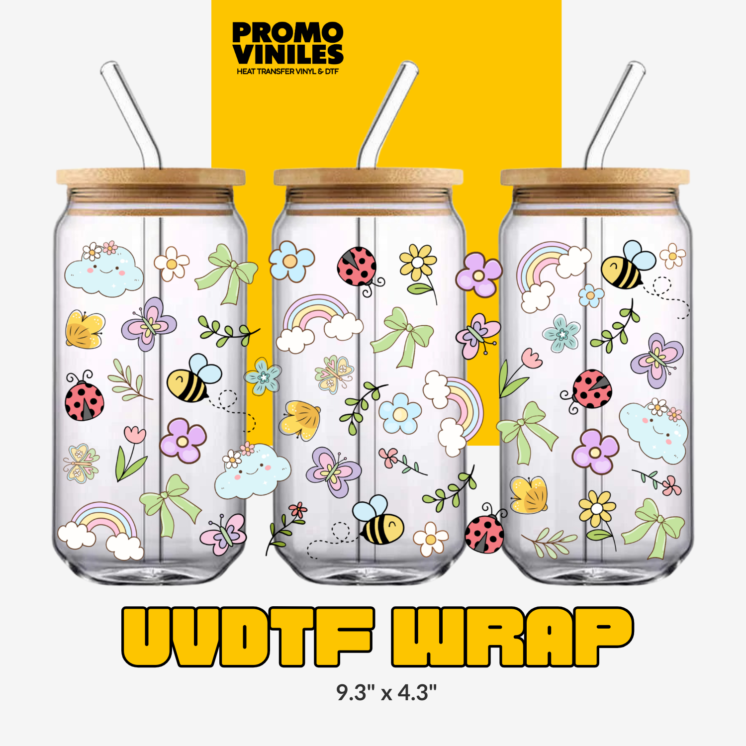 UV DTF Wrap | Spring Rainbow