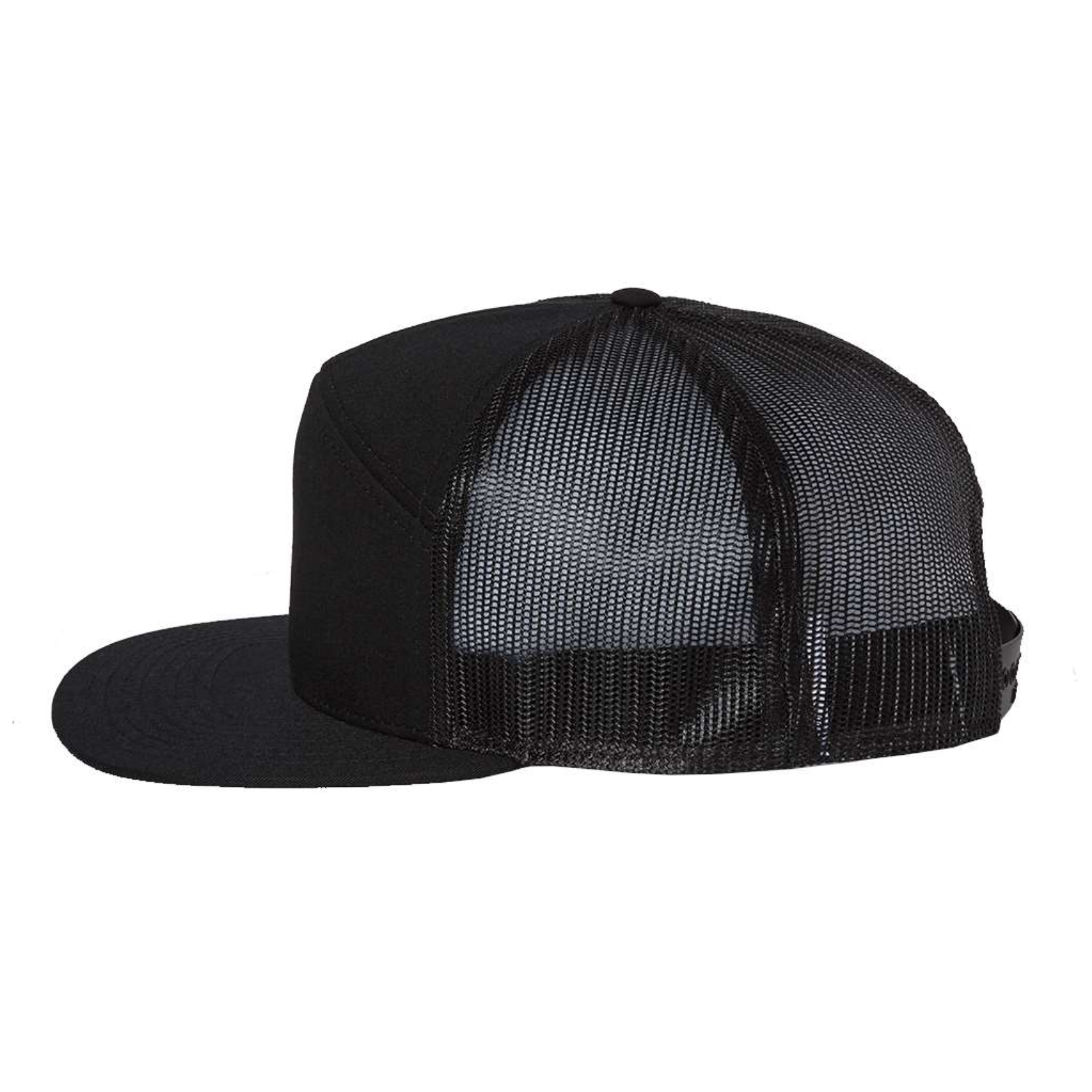Richardson 168 | Seven Panel Trucker Cap | Black