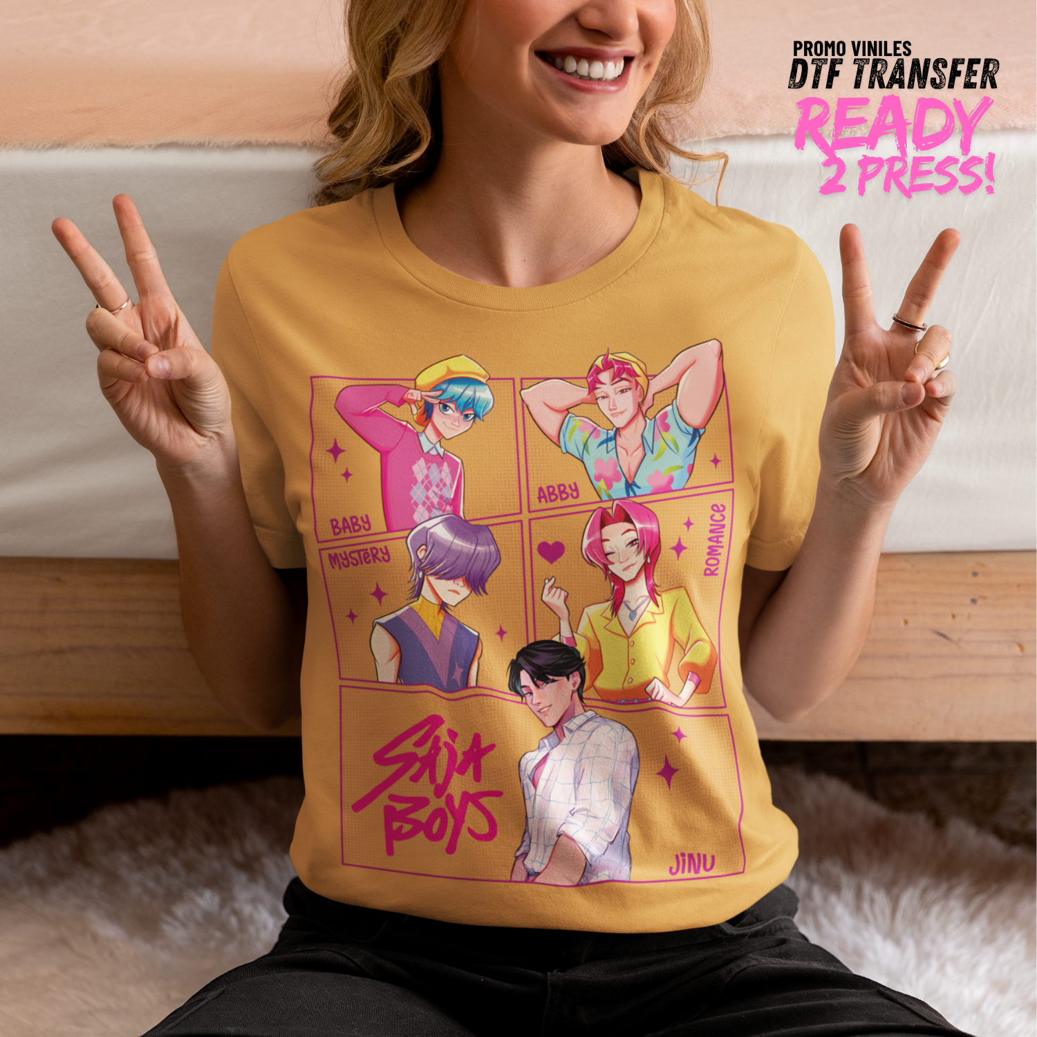 DTF Transfers | Saja Boys Pink