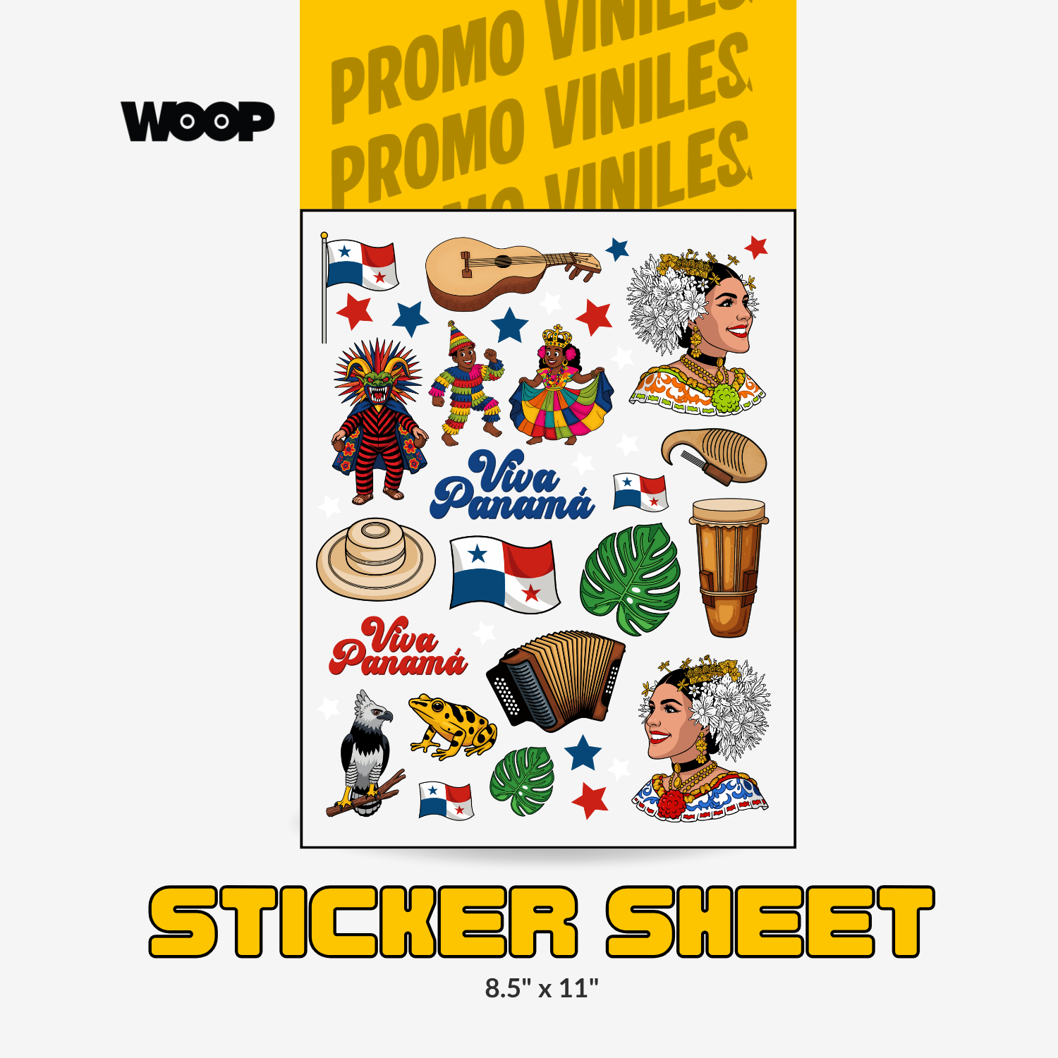 UV DTF 3D Sticker Sheets | Fiestas Patrias | 8.5x11