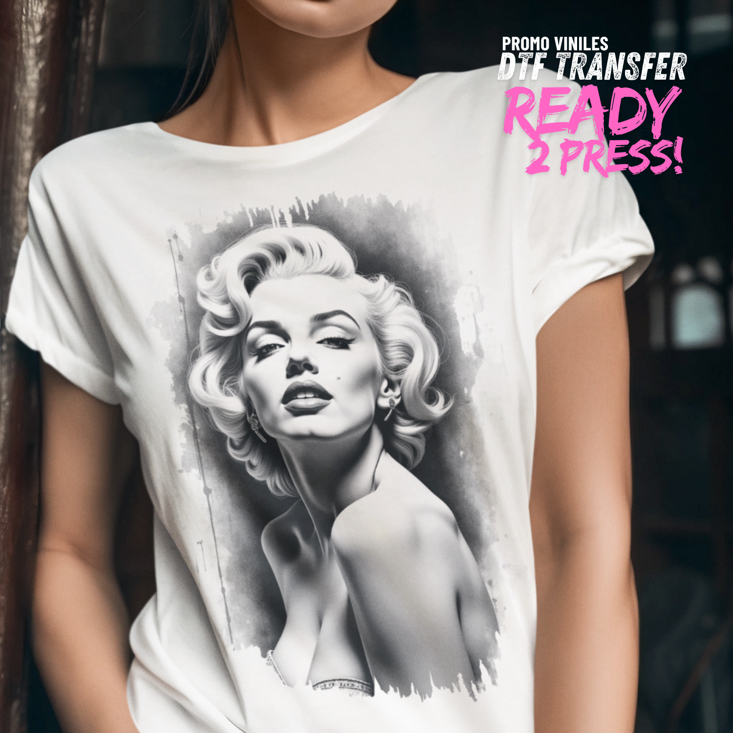 DTF Transfers | Marilyn | 13x16 | Para Tshirt Blanco