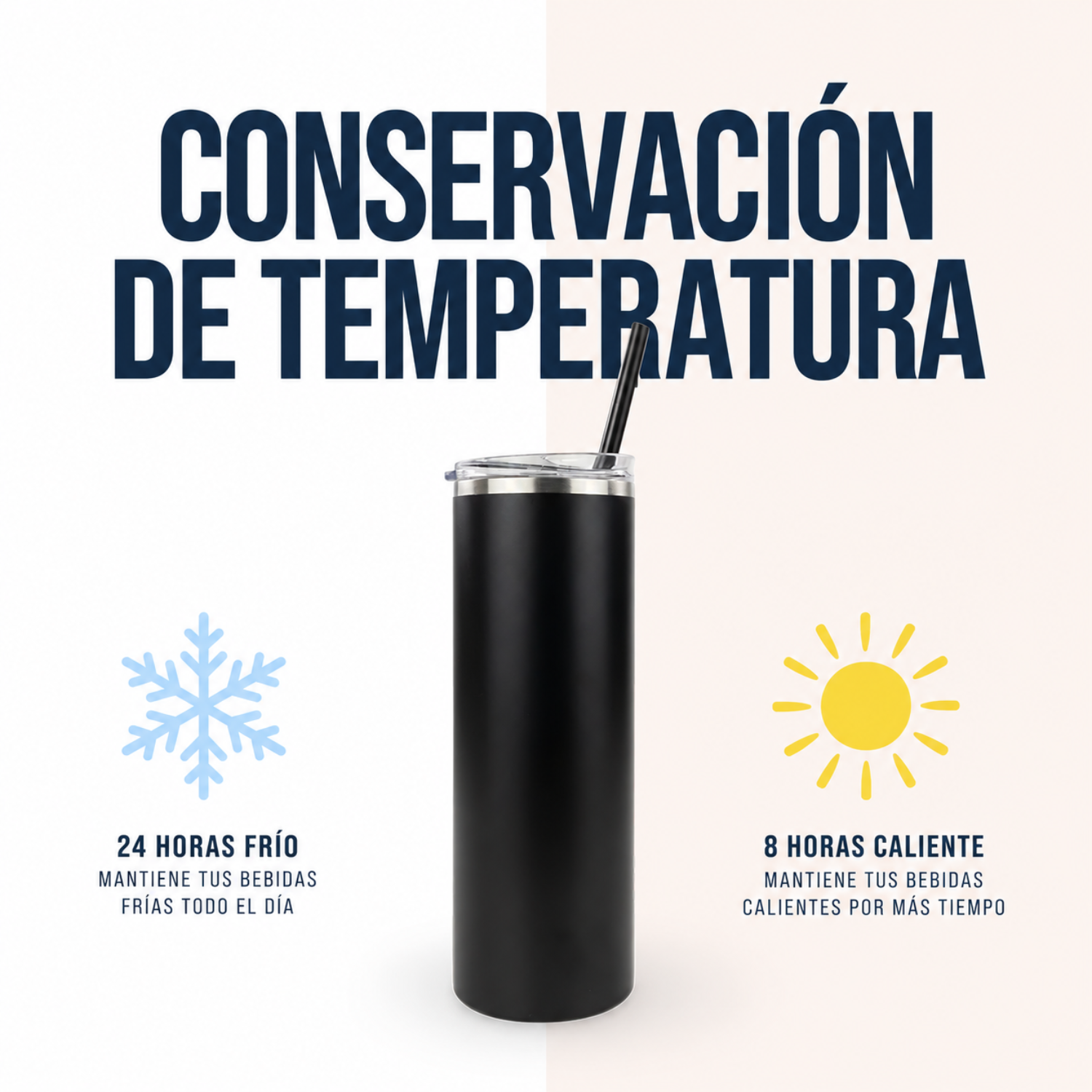 Vaso Skinny 20oz | Acero Inoxidable | para Láser o UVDTF