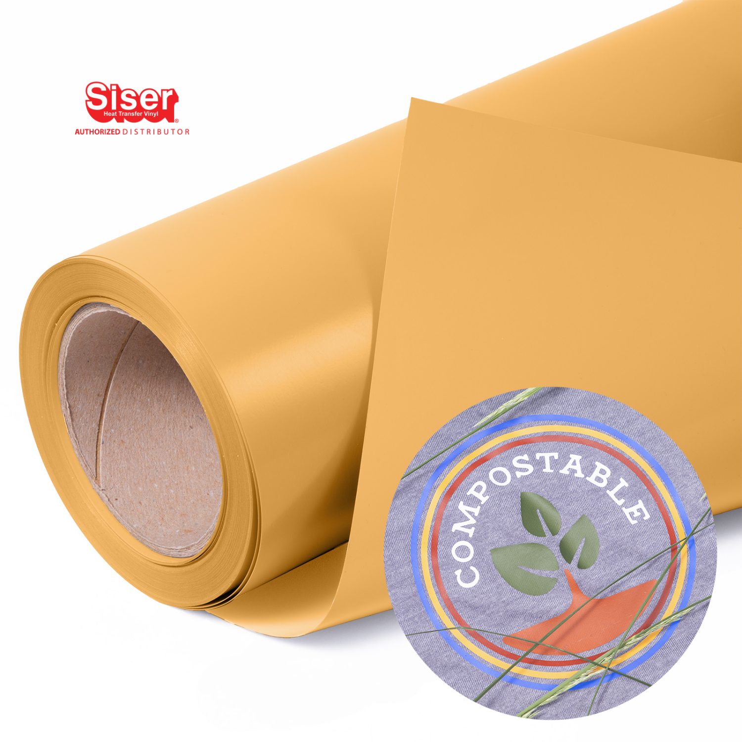 Siser PureHT™ Vinil Textil Térmico | Amber Yellow | Ancho 12"