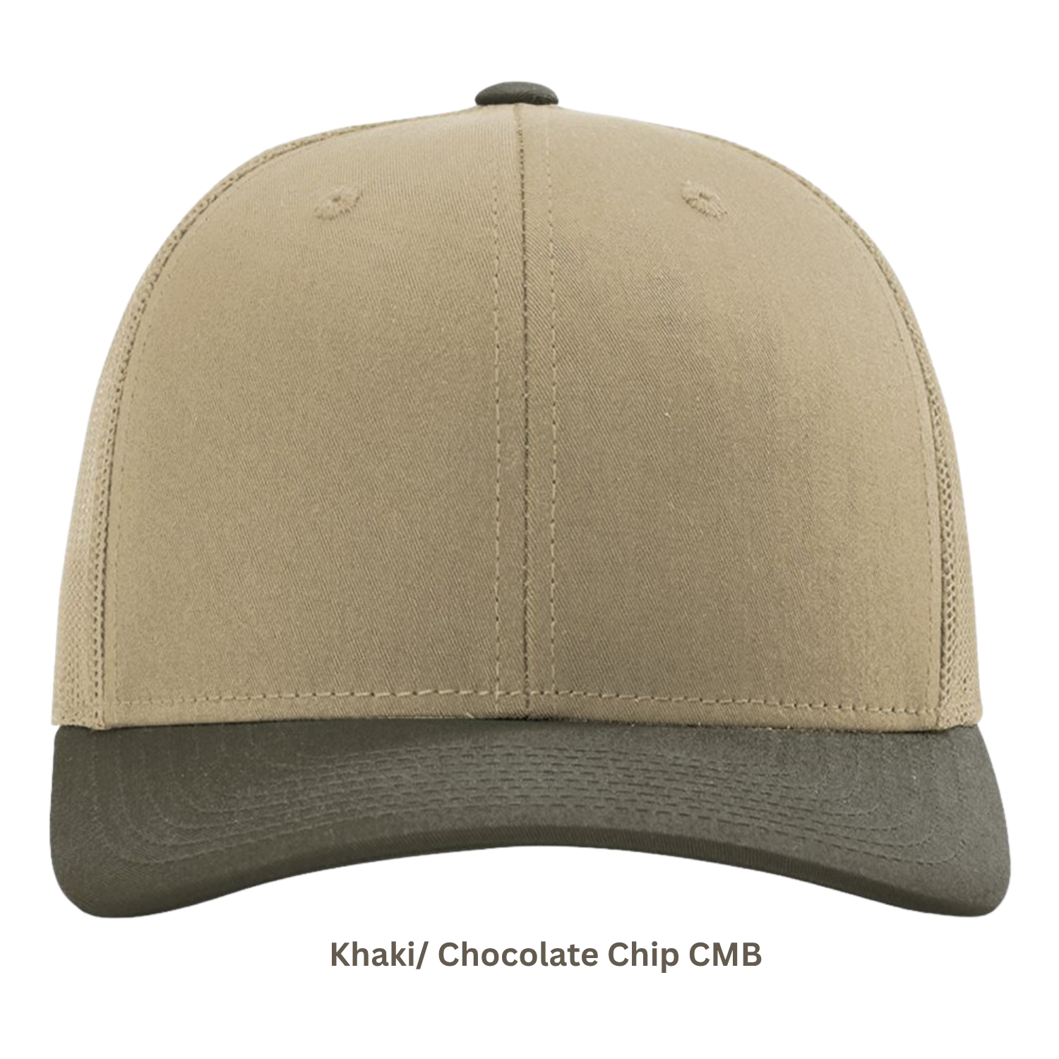 Richardson 112 | Adjustable Snapback Trucker Cap | Khaki/ Chocolate Chip CMB