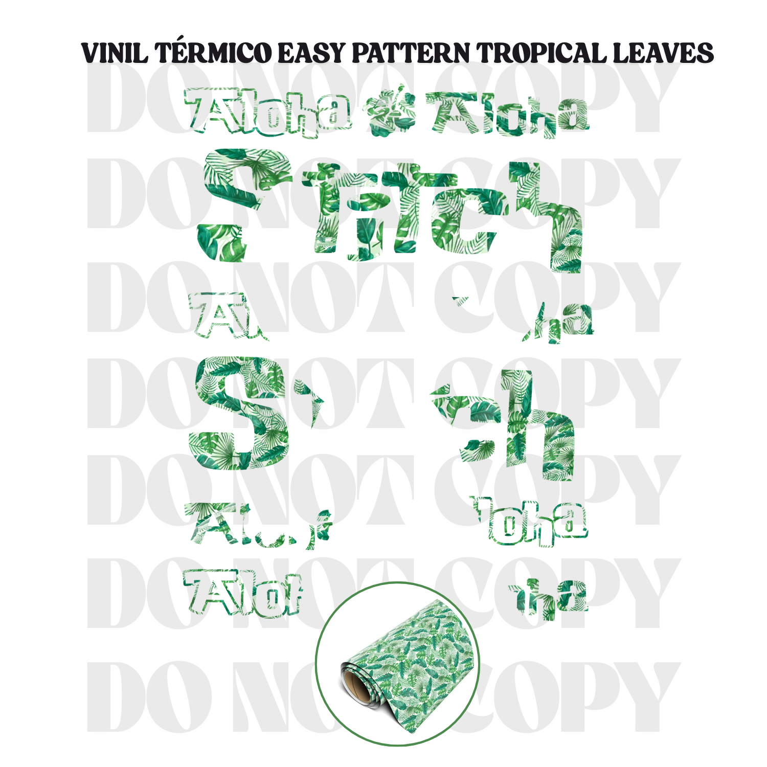 Hybrid DTF | Stitchy | EasyPatterns Tropical Leaves