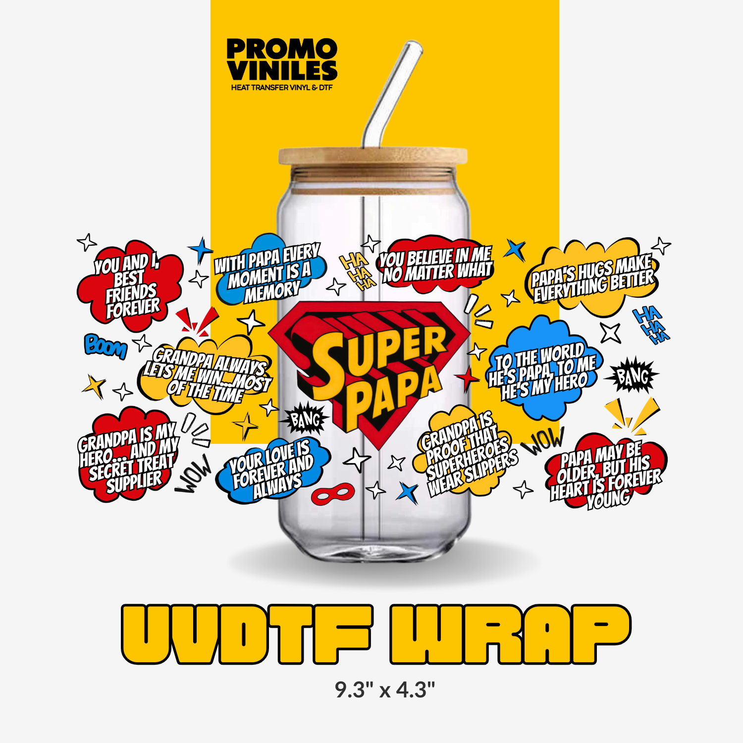 UV DTF Wrap | Super Papá