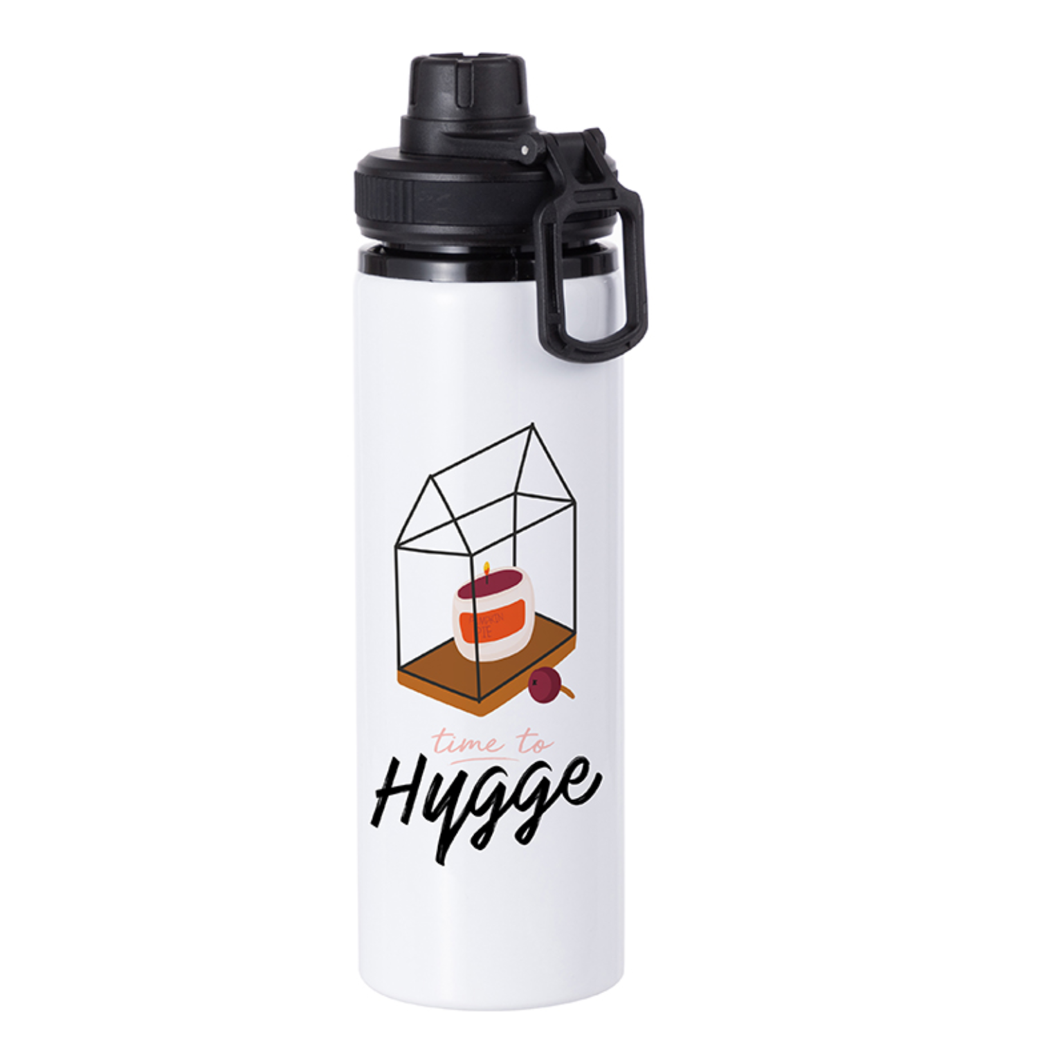 Botella de Agua con Tapa | Aluminio | 28 oz | Negro