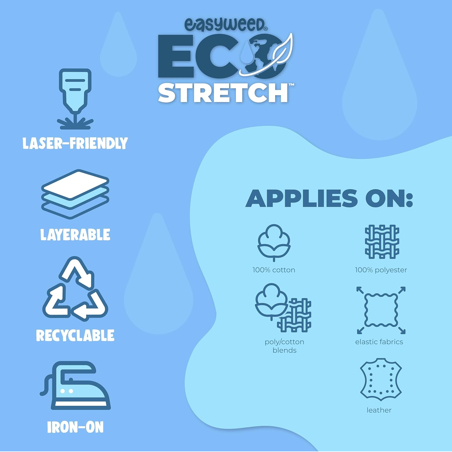 Siser Easyweed Eco Stretch® Vinil Textil Térmico | Blue Horizon | Ancho 12"