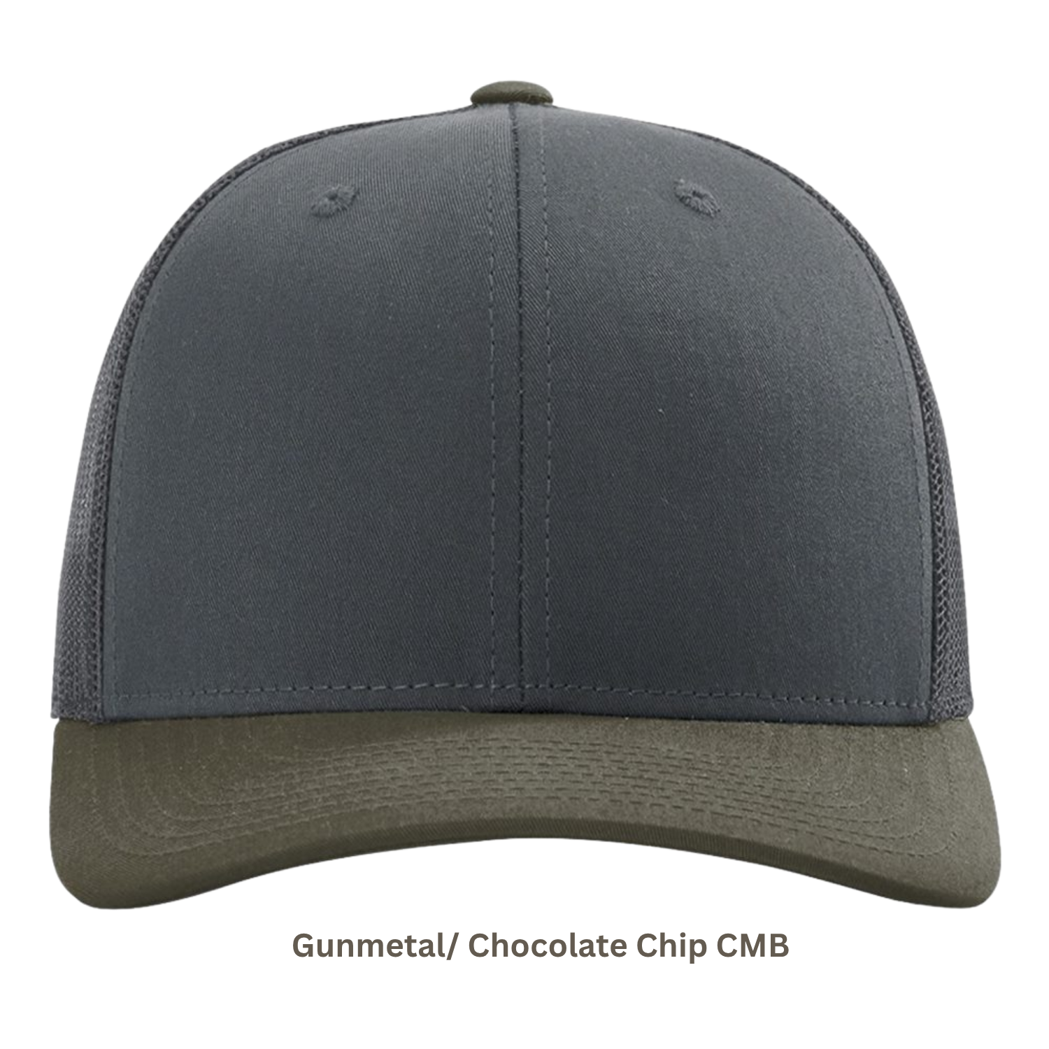 Richardson 112 | Adjustable Snapback Trucker Cap | Gunmetal/ Chocolate