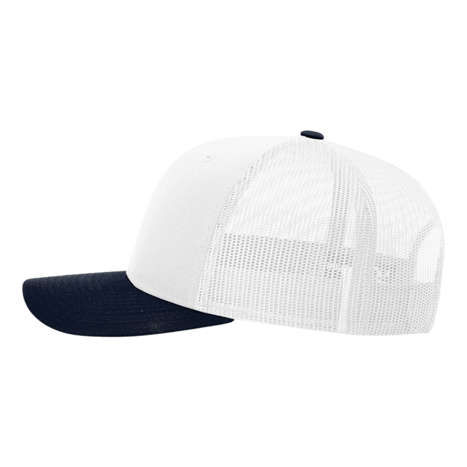 Richardson 112 | Adjustable Snapback Trucker Cap | White/ Navy CMB