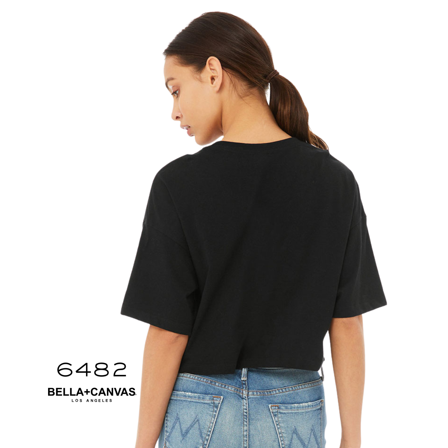Bella Canvas 6482 | Jersey Crop Tee | Negro