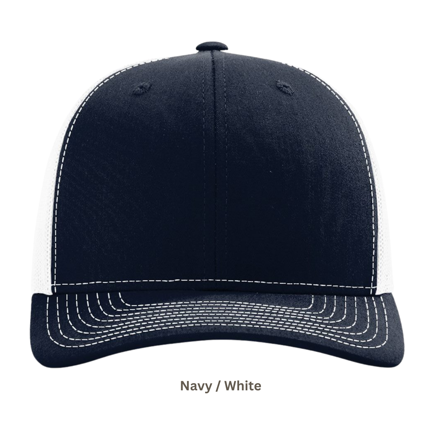Richardson 112 | Adjustable Snapback Trucker Cap | Navy / White