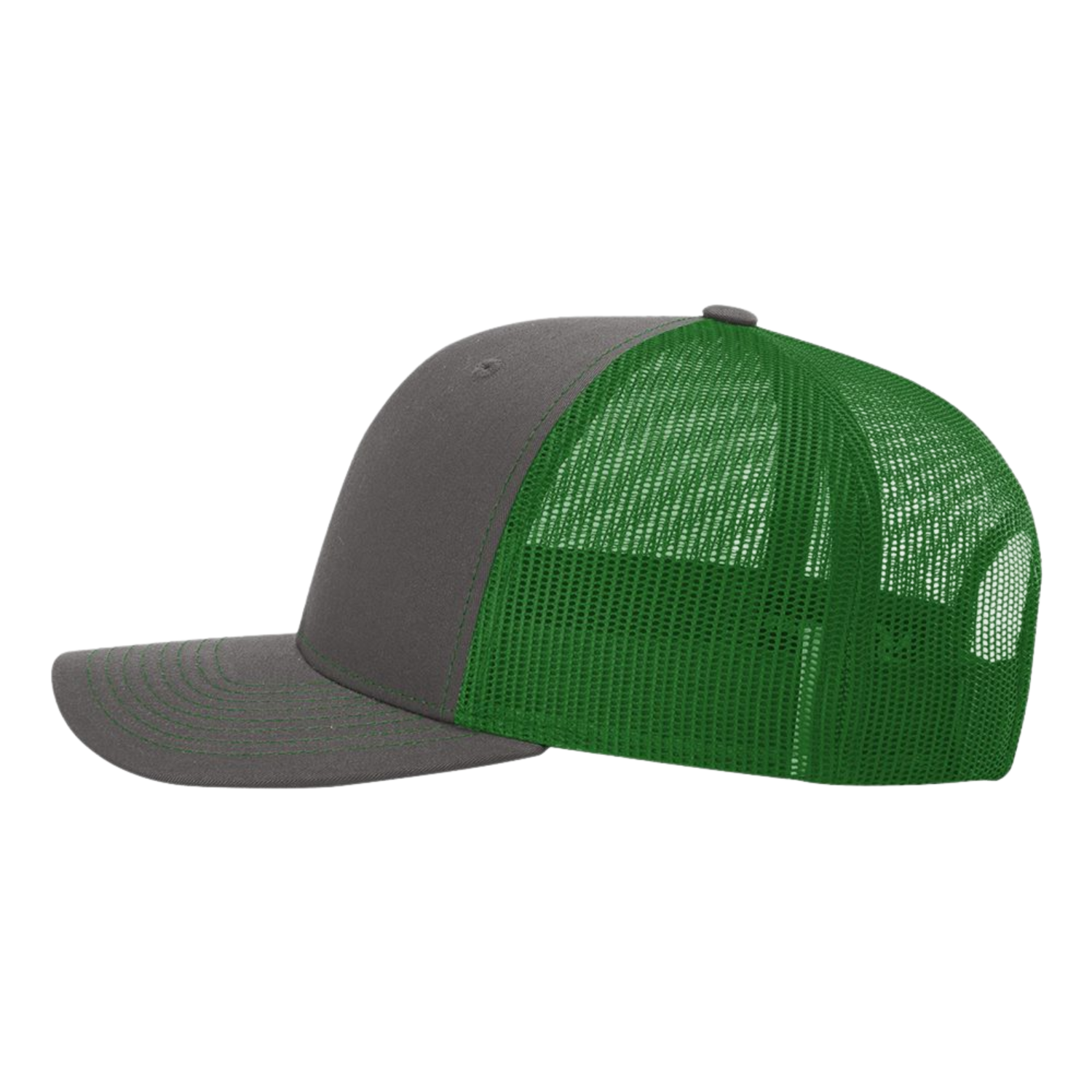 Richardson 112 | Adjustable Snapback Trucker Cap | Charcoal / Kelly