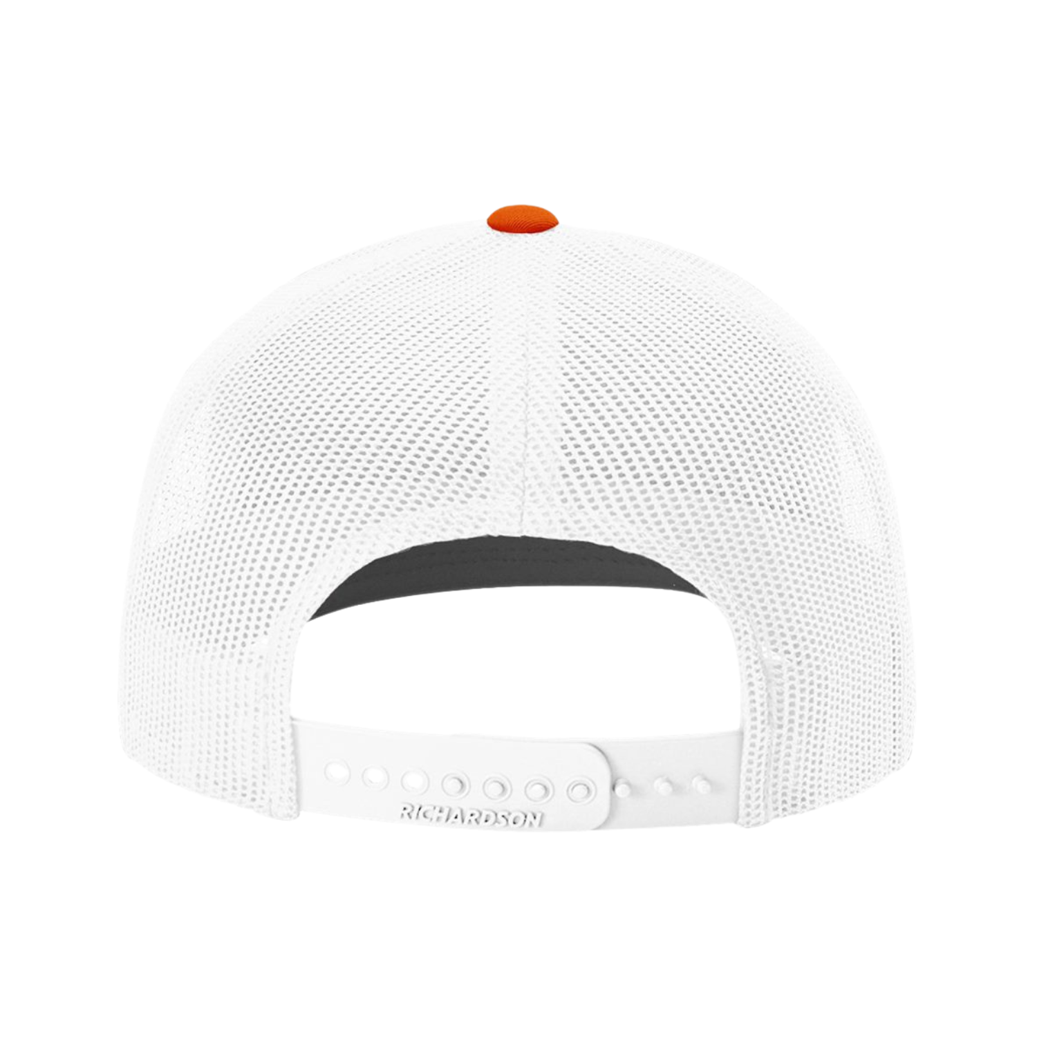 Richardson 112 | Adjustable Snapback Trucker Cap | Orange / White