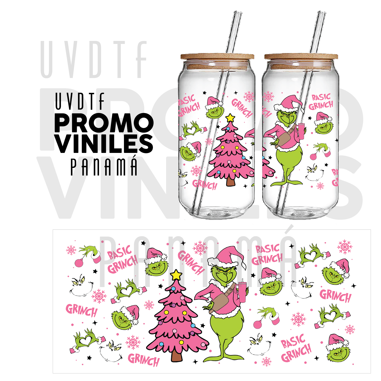 UV DTF Wrap | Basic Grinch