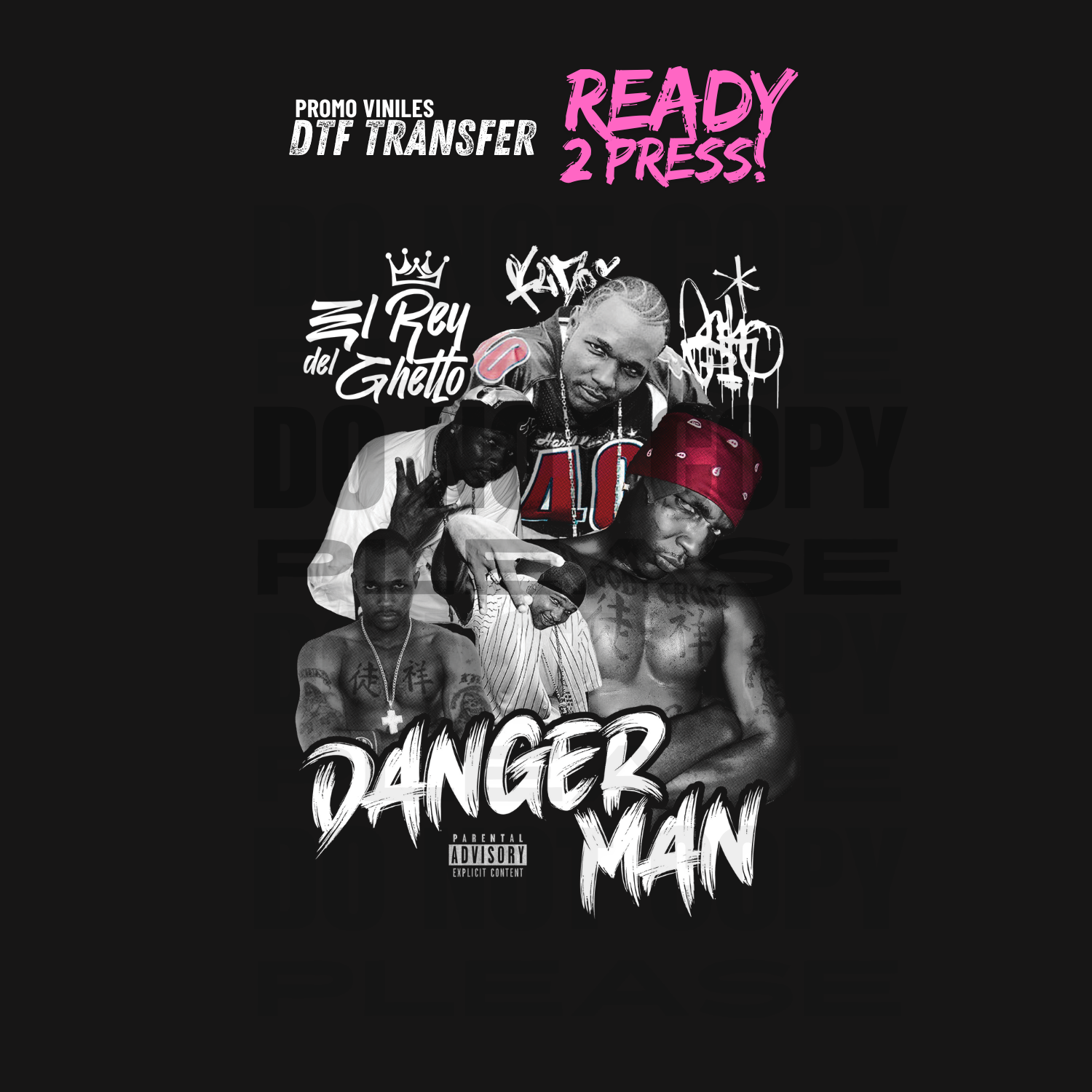 DTF Transfers | Danger Man | Halftones | 13x16