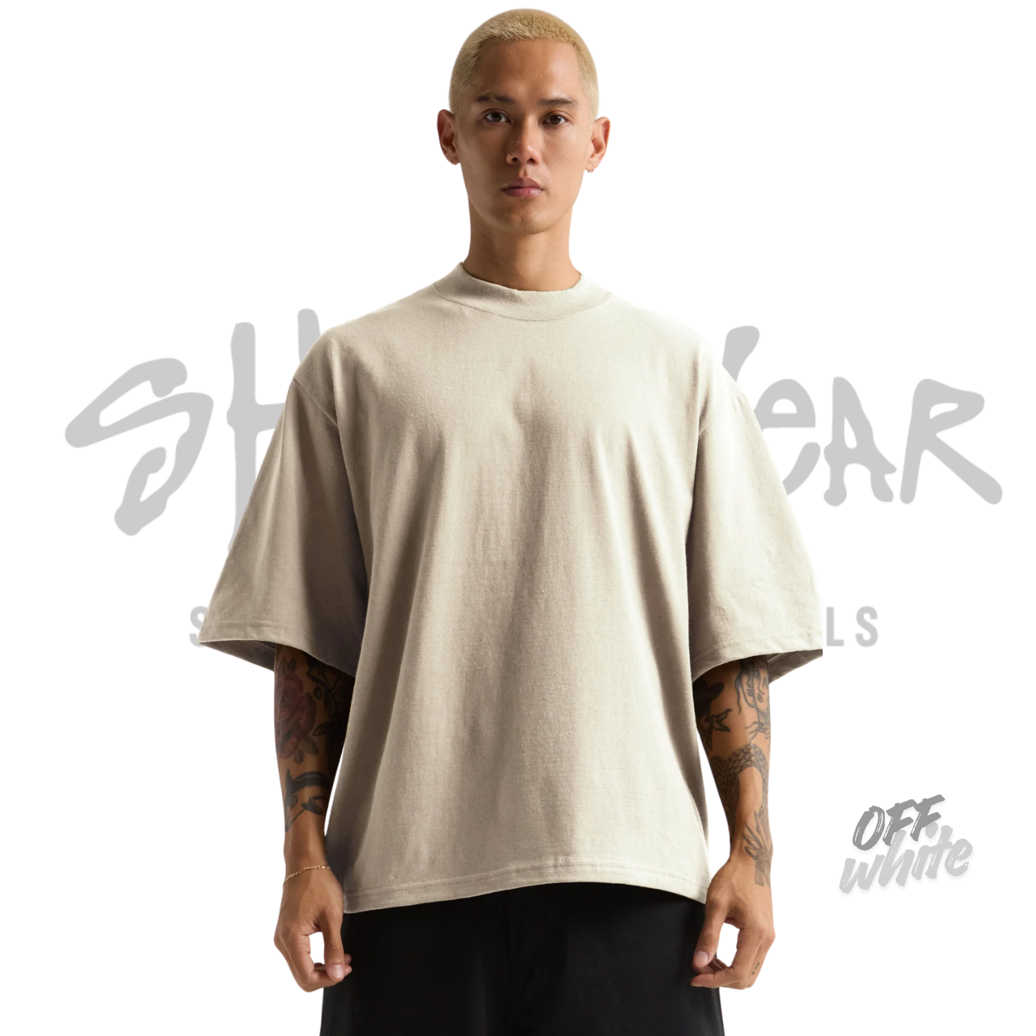 Shaka Wear Max Heavyweight Oversized Tee | Off White | 7.5 oz
