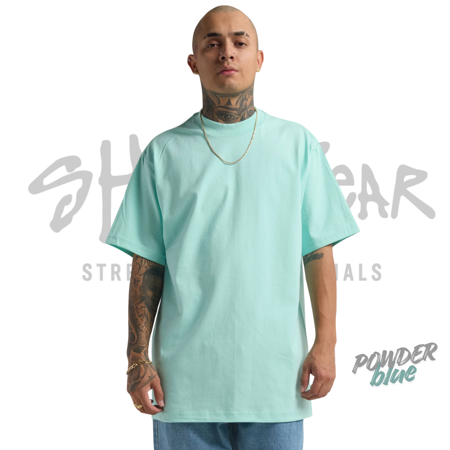 Shaka Wear Max Heavyweight Short Sleeve | Powder Blue | 7.5 oz