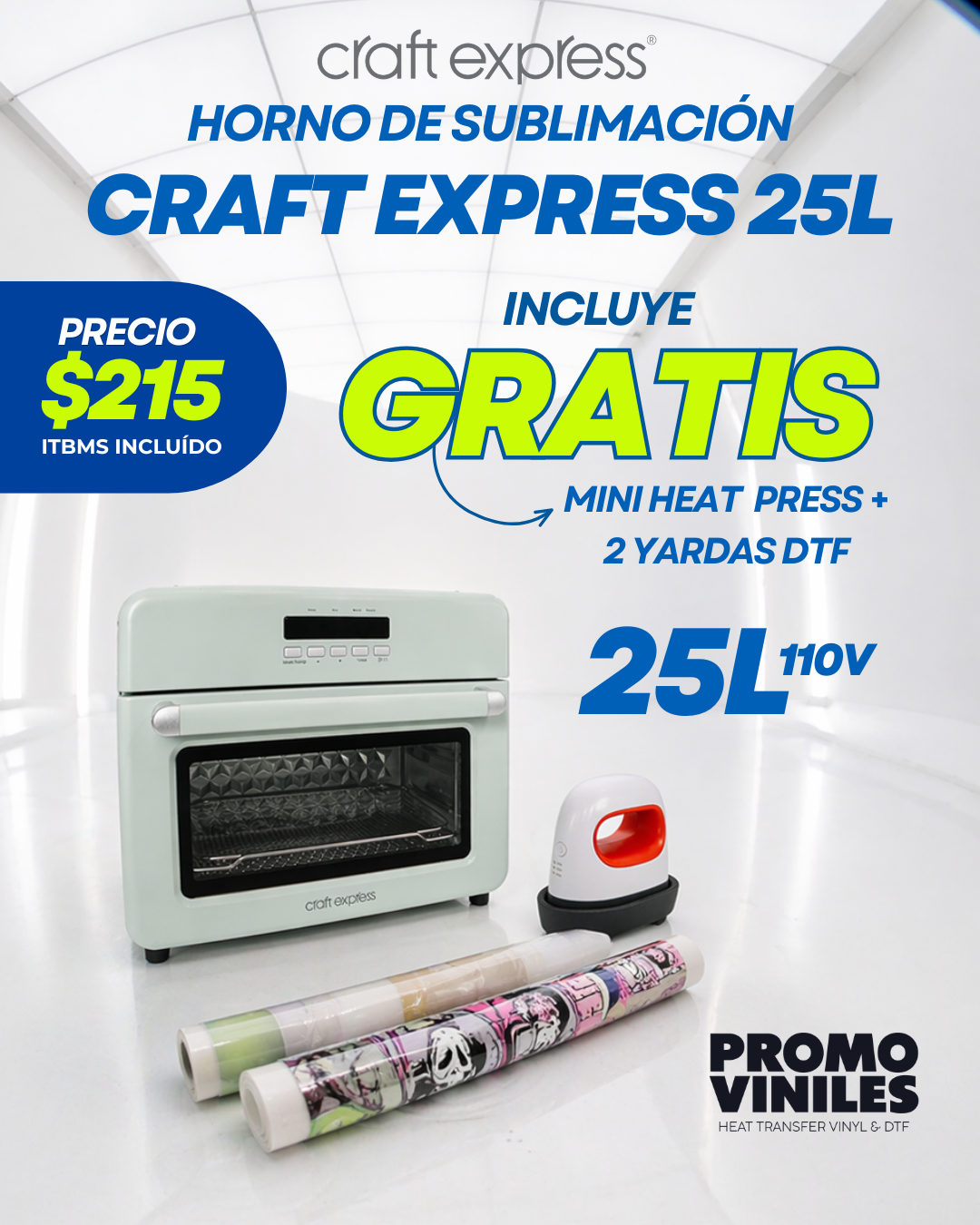 Horno de Sublimación | Craft Express 25L | Seafoam