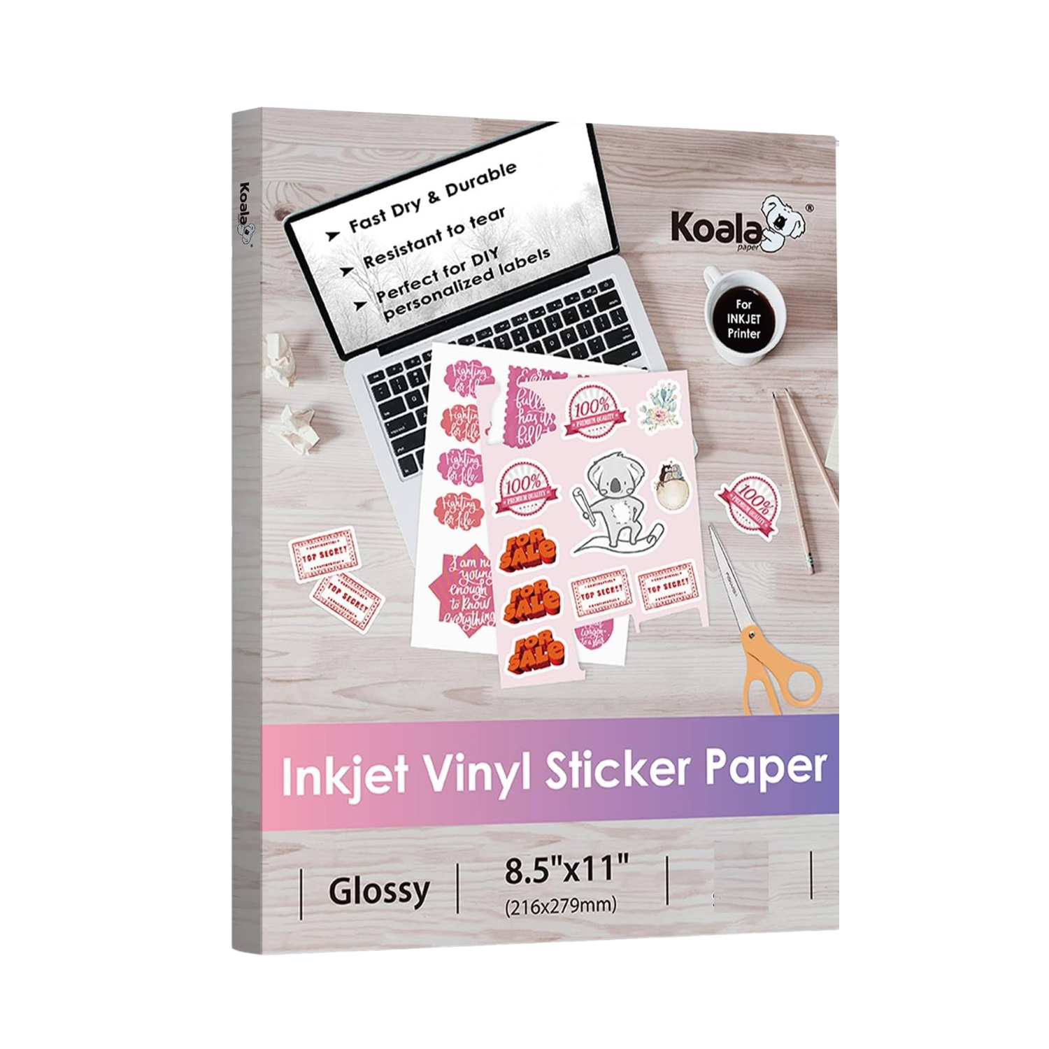 Koala - Koala | Vinil Adhesivo Imprimible | Inkjet | Glossy Blanco - Promo Viniles Panamá