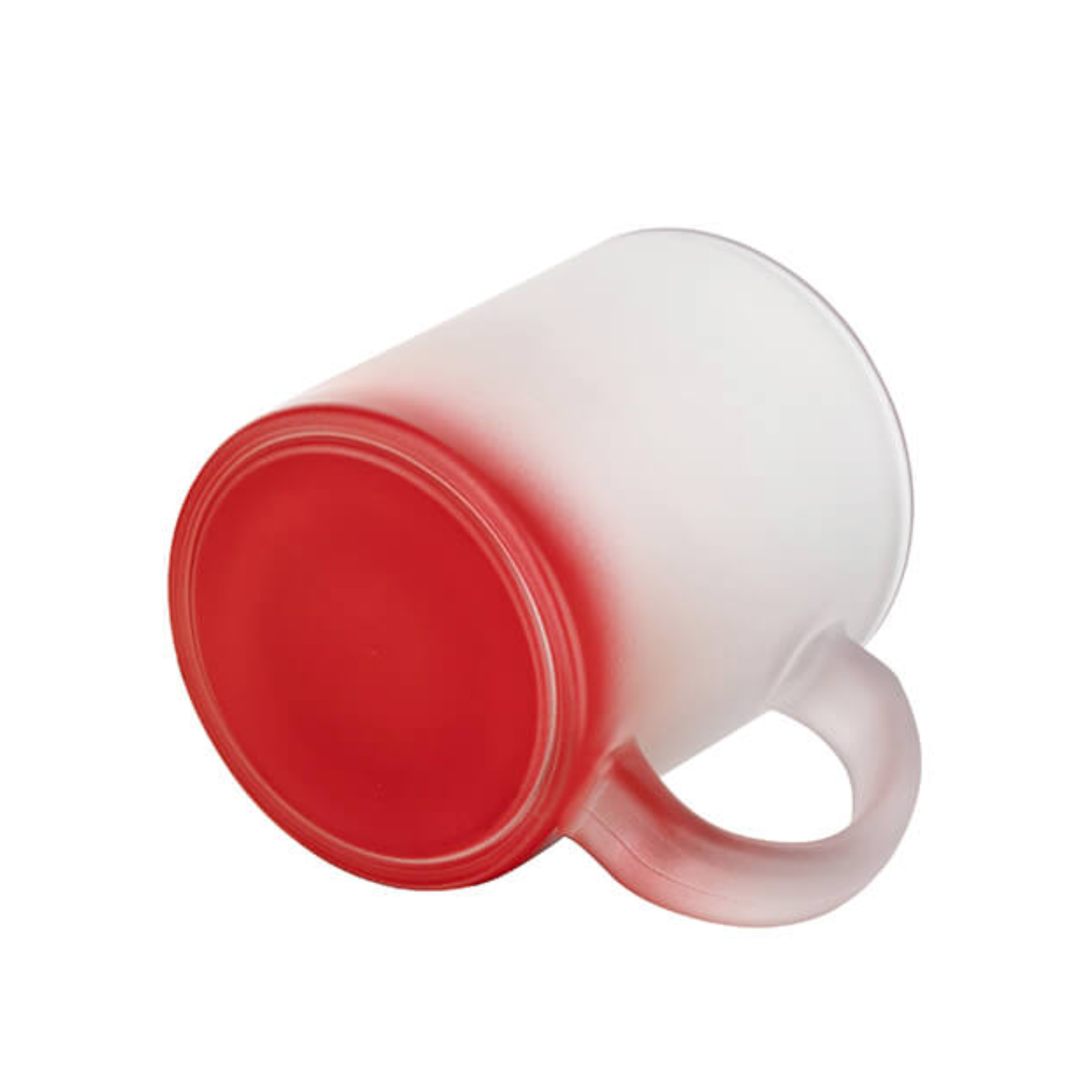 Taza de Vidrio | Frosted con degradé rojo | 11 oz