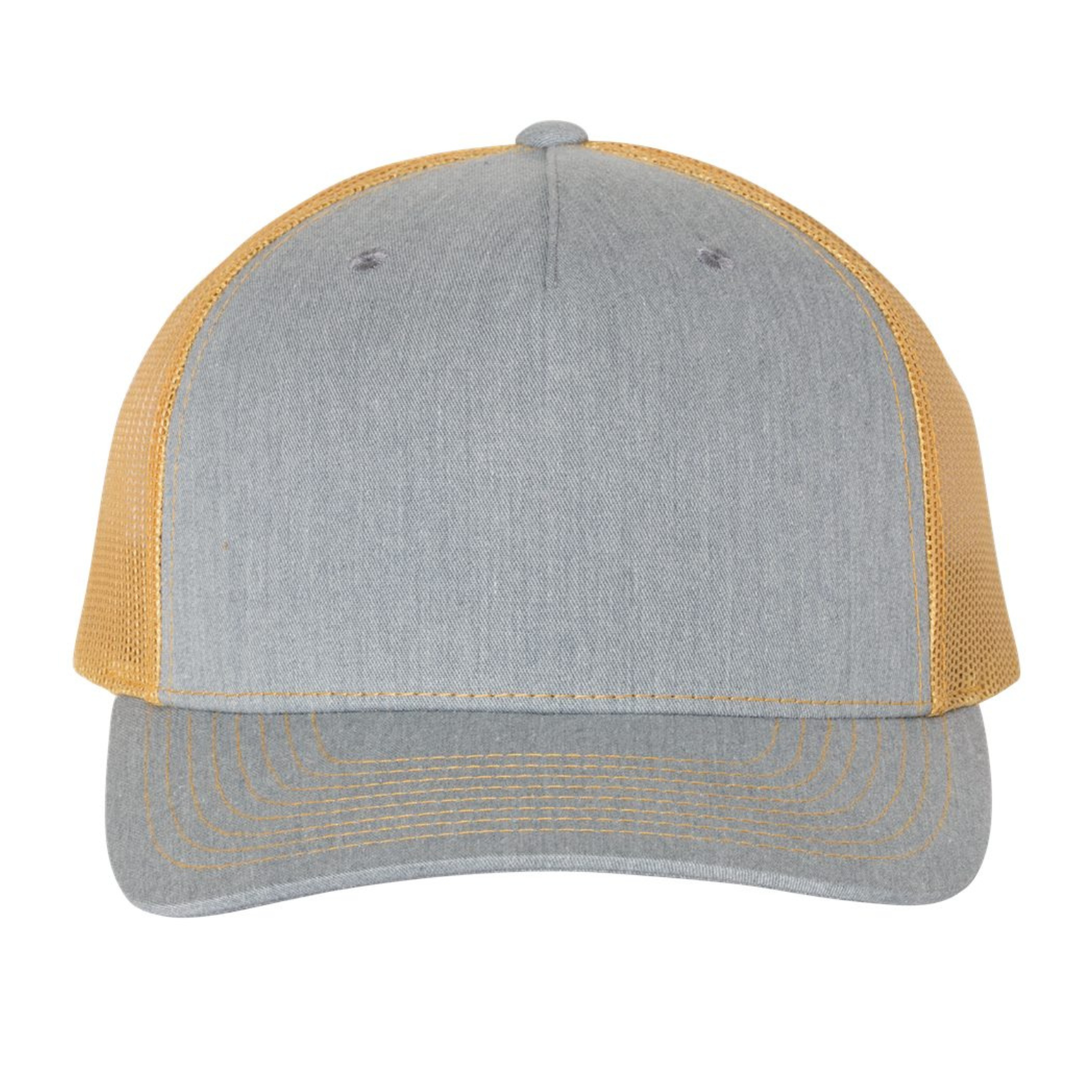 Richardson 112FP | Five Panel Trucker | Heather Grey/ Amber Gold