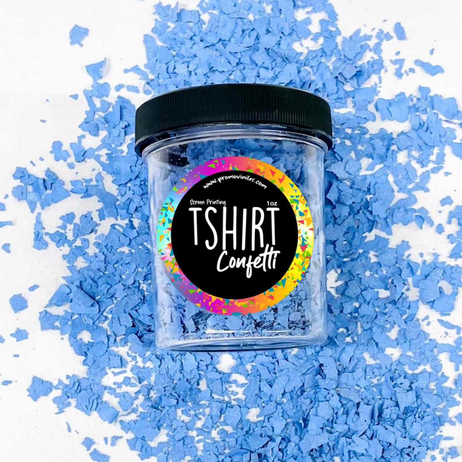 Screen Print Confetti | Columbia Blue