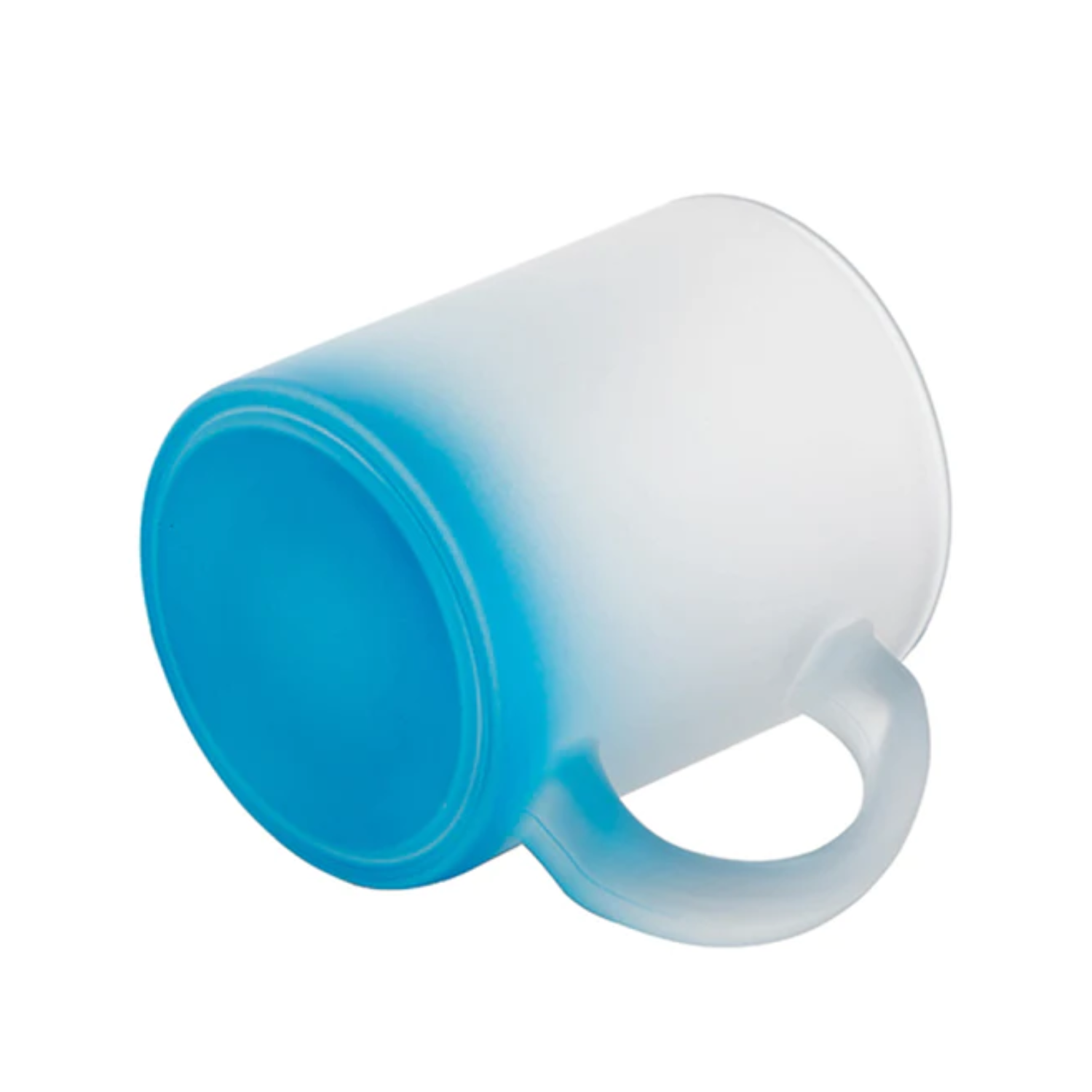 Taza de Vidrio | Frosted con degradé celeste | 11 oz