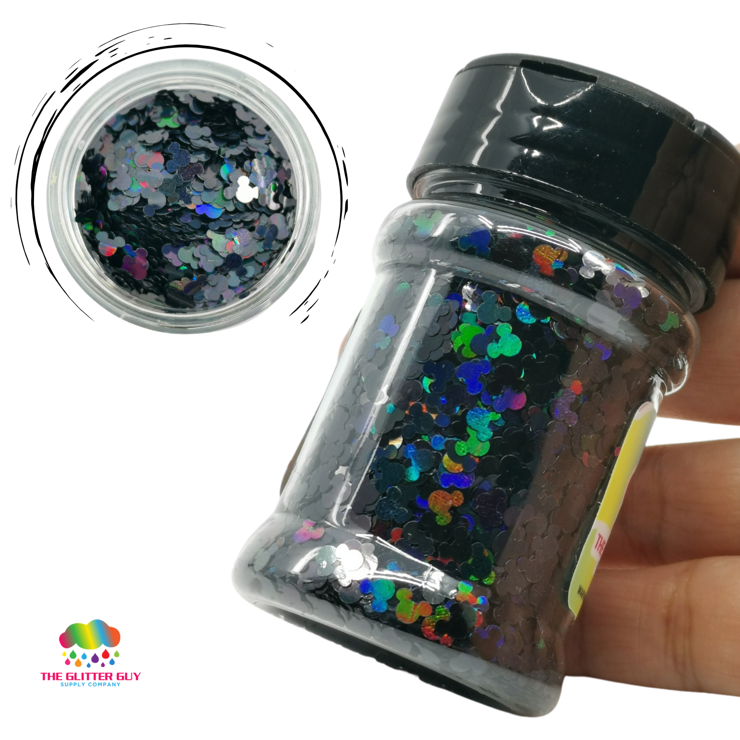 The Glitter Guy | Black Holo Mice | Escarcha - Promo Viniles Panamá