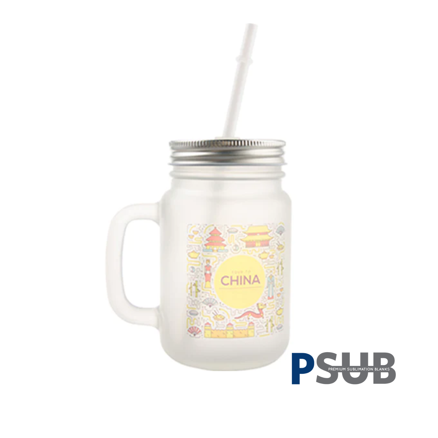 Jarra de Vidrio tipo Mason | Frosted Clear | 12 oz