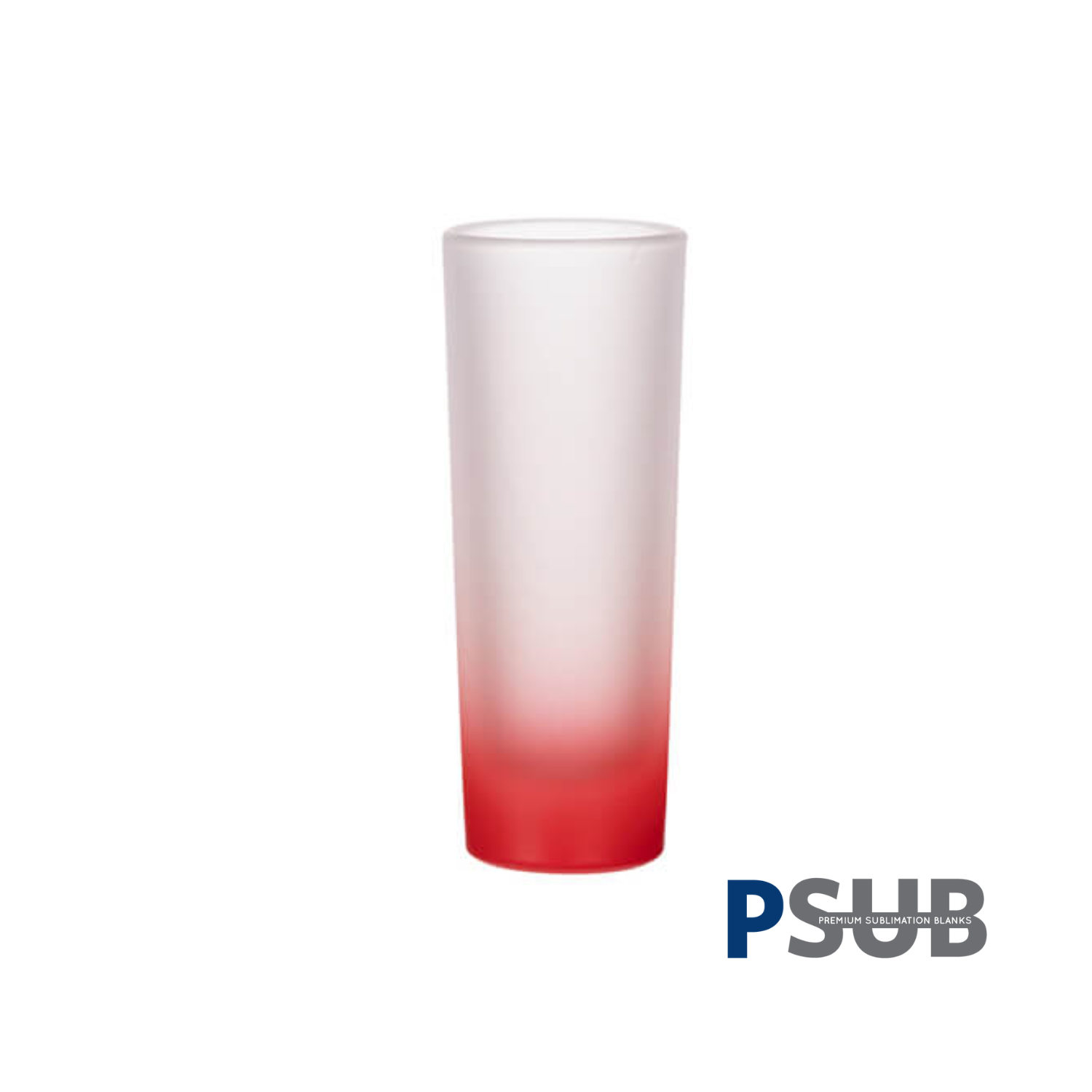 Vaso Shot Tequilero | Frosted con degradé rojo | 3 oz