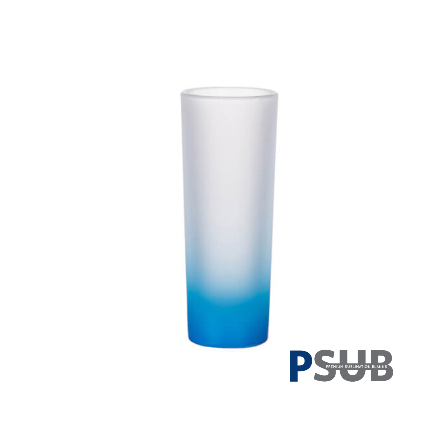 Vaso Shot Tequilero | Frosted con degradé celeste | 3 oz