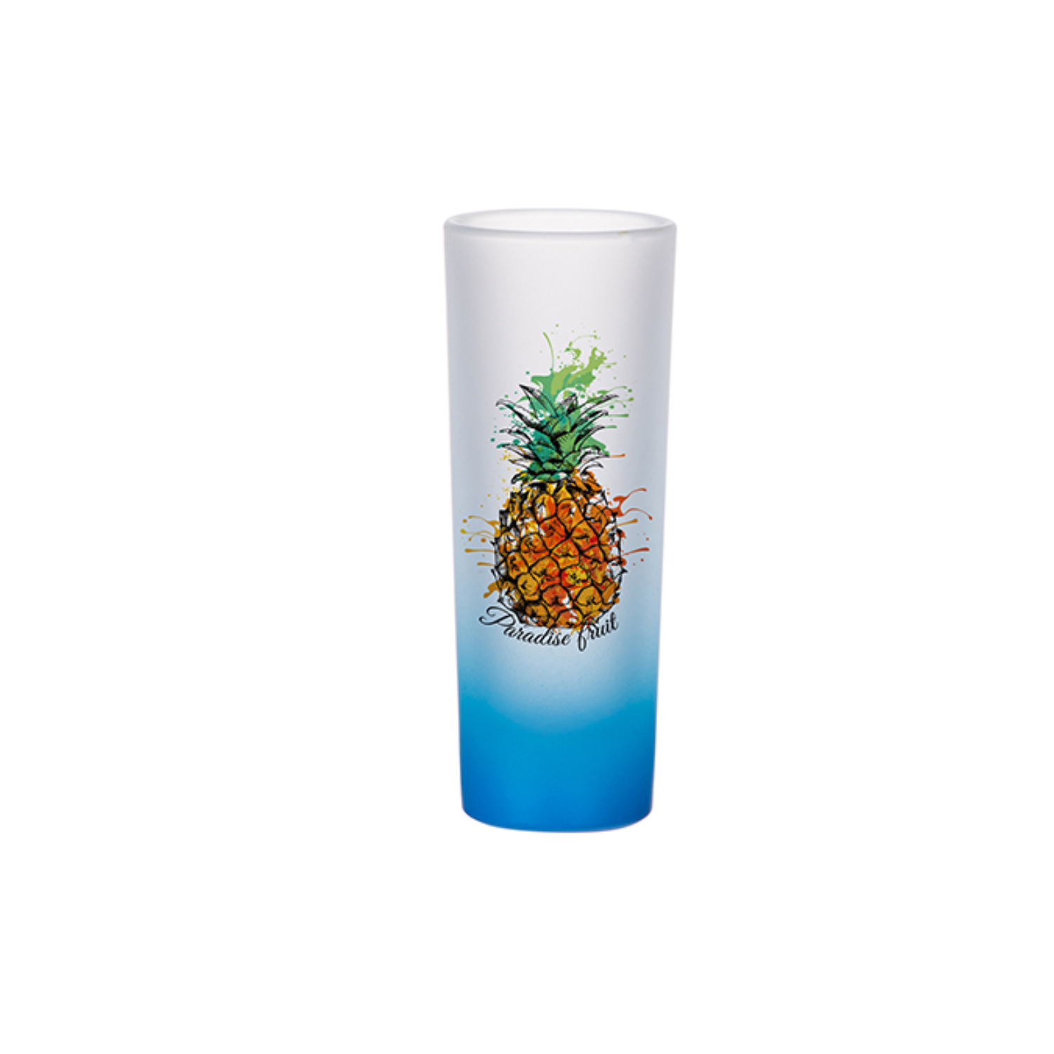 Vaso Shot Tequilero | Frosted con degradé celeste | 3 oz